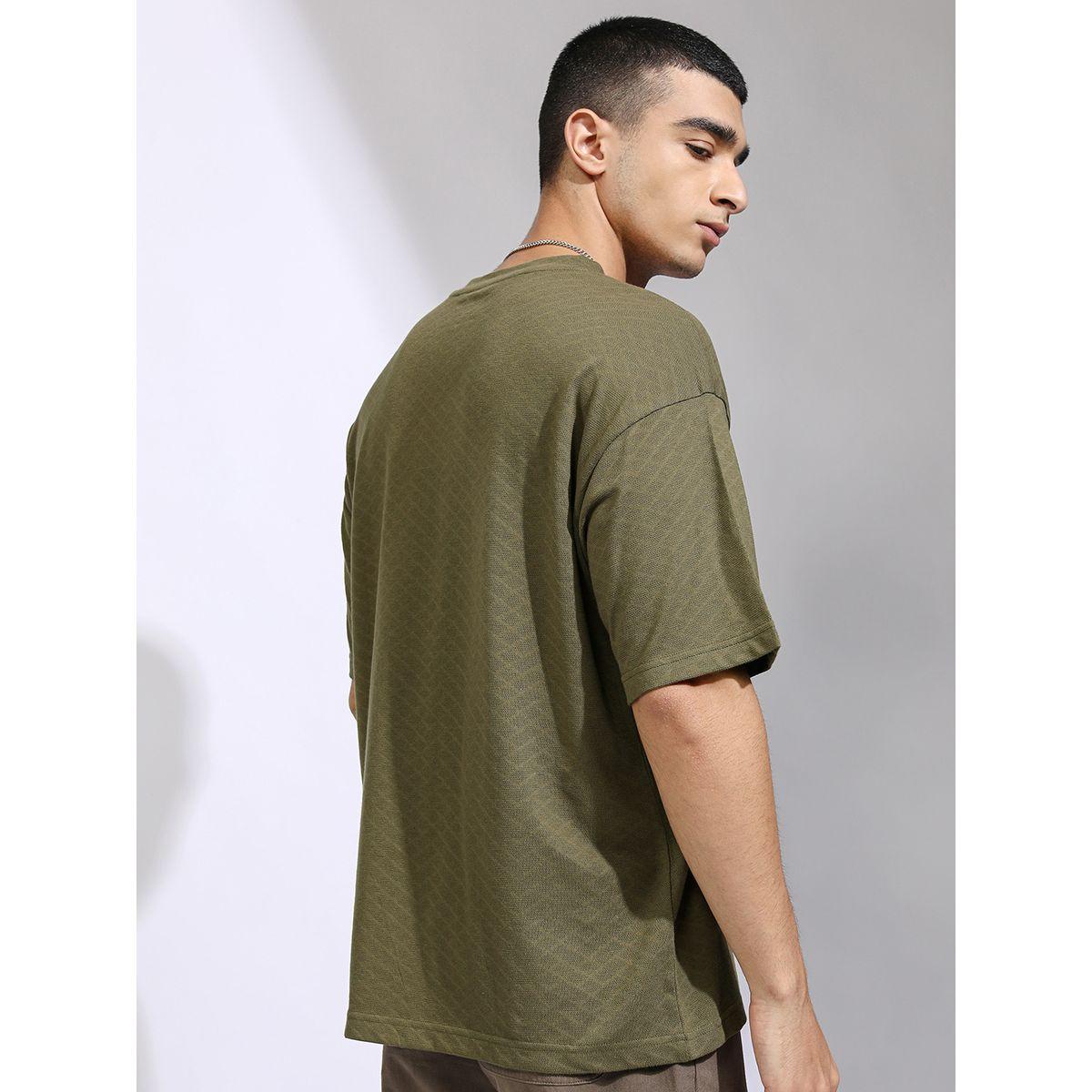 تيشيرت بقصة عادية مع تفاصيل بارزة الملمس-men-clothing-tshirtsandpolos-tshirts-image-3