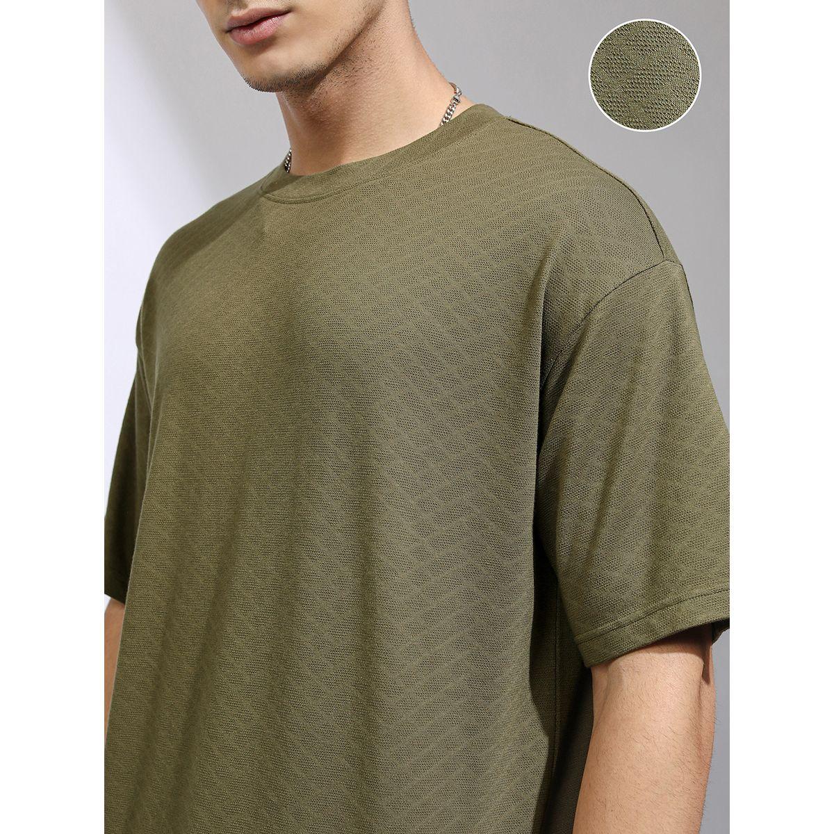 Highlander Textured Regular Fit Drop-Shoulder T-Shirt-men-clothing-tshirtsandpolos-tshirts-image-5