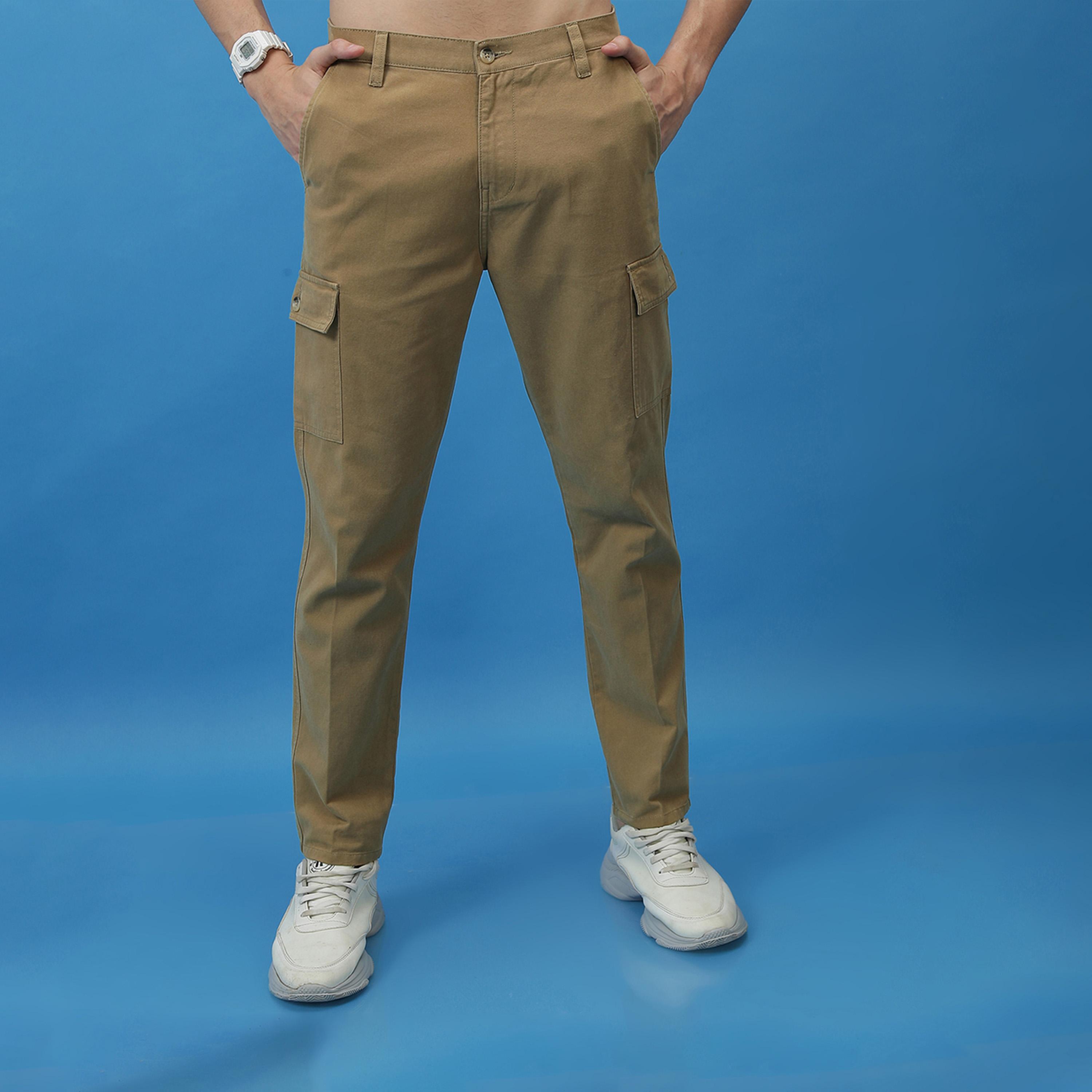 هايلاندر ستايلي - بنطال كارجو بخصر متوسط الارتفاع بقصّة مدببة-men-clothing-bottoms-trousersandchinos-trousers-image-1