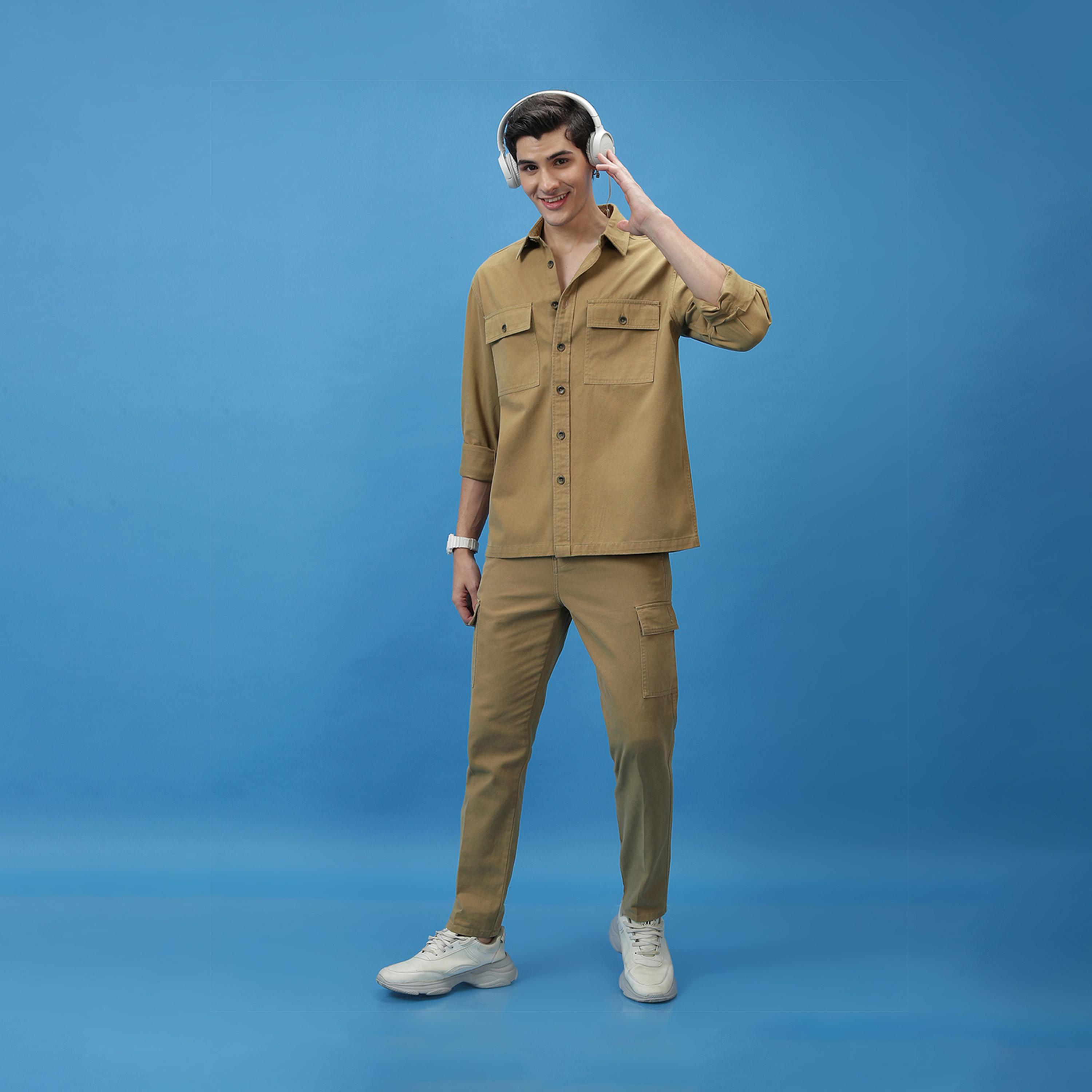 Highlander X Styli Mid Rise Tapered Fit Cargo Trousers-men-clothing-bottoms-trousersandchinos-trousers-image-2