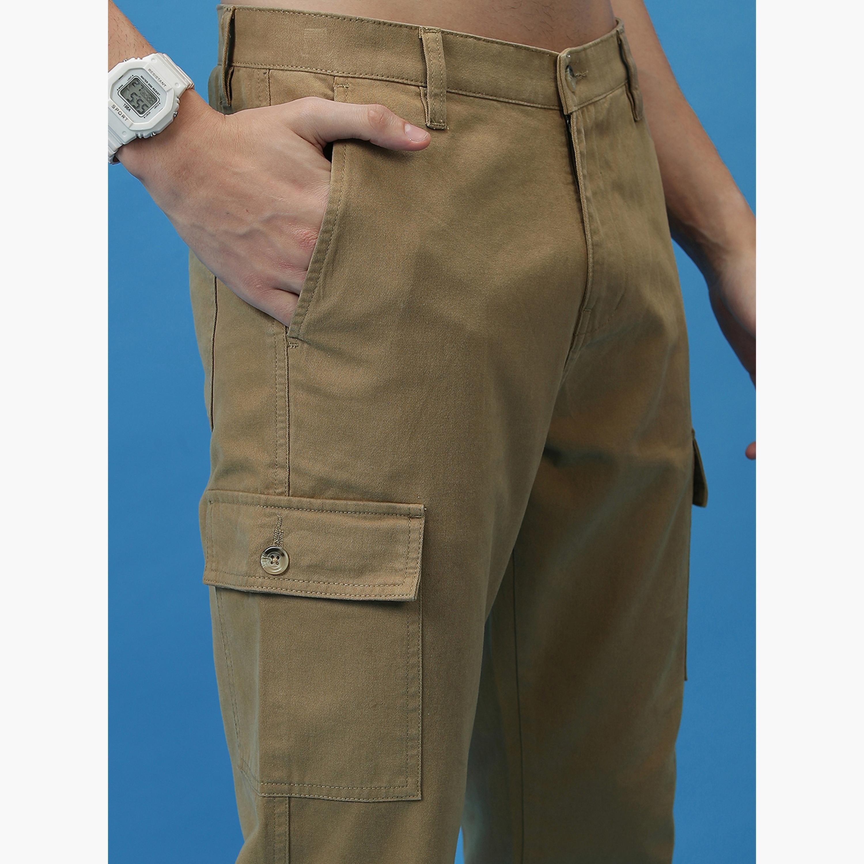 هايلاندر ستايلي - بنطال كارجو بخصر متوسط الارتفاع بقصّة مدببة-men-clothing-bottoms-trousersandchinos-trousers-image-5