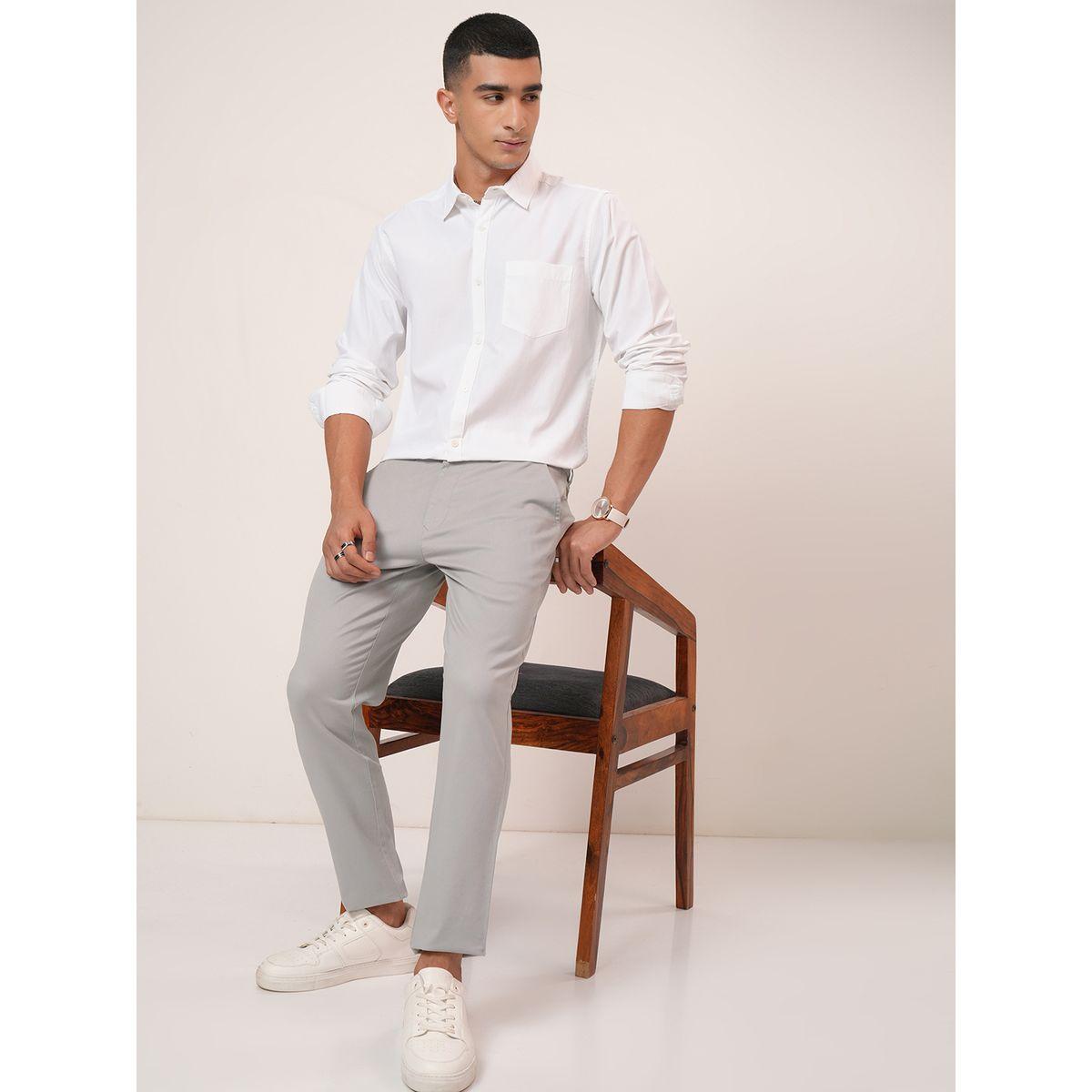 بنطال تشينو بقصة عادية وخصر متوسط هايلاندر × ستايلي-men-clothing-bottoms-trousersandchinos-trousers-image-2