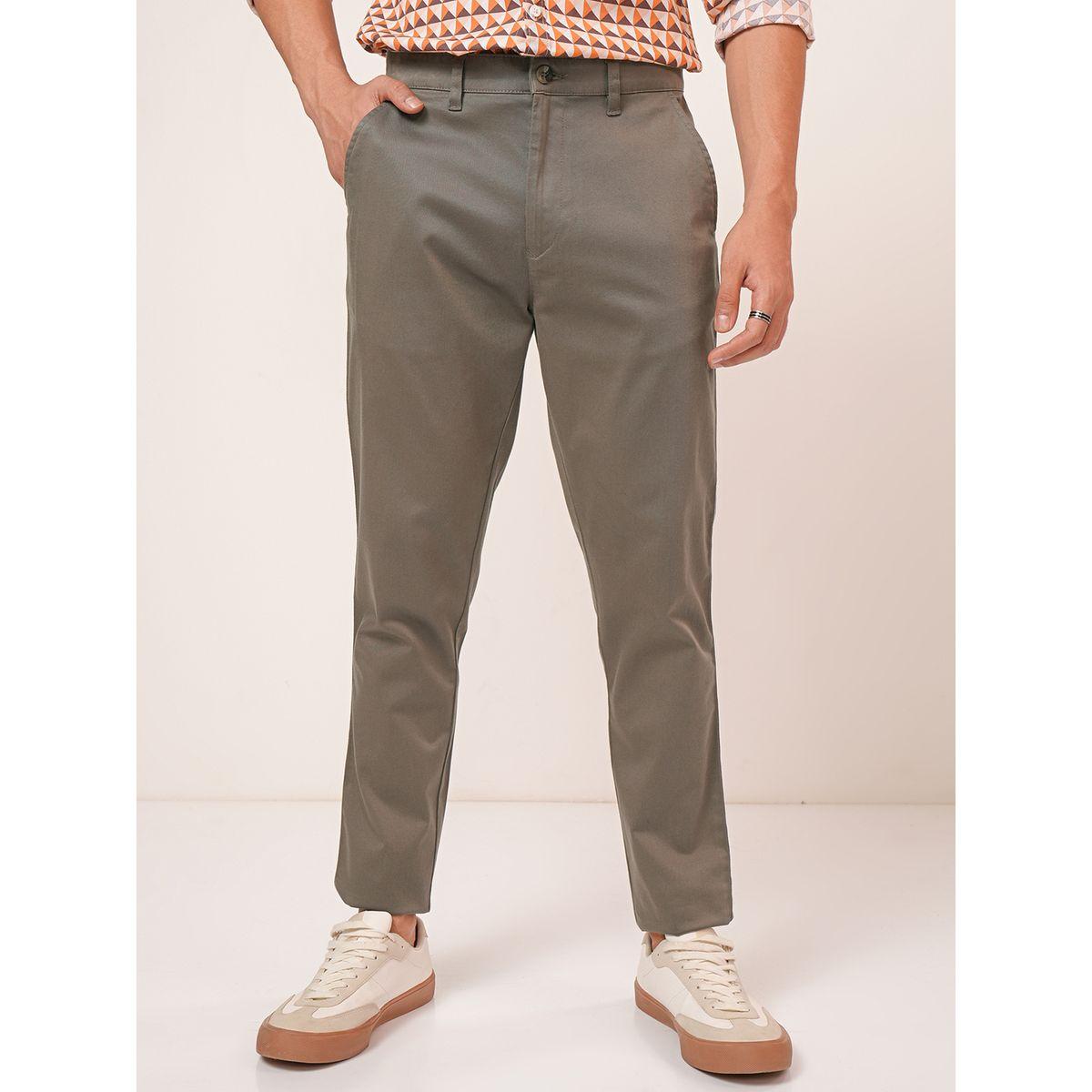 بنطال تشينو بقصة عادية وخصر متوسط هايلاندر × ستايلي-men-clothing-bottoms-trousersandchinos-trousers-image-1