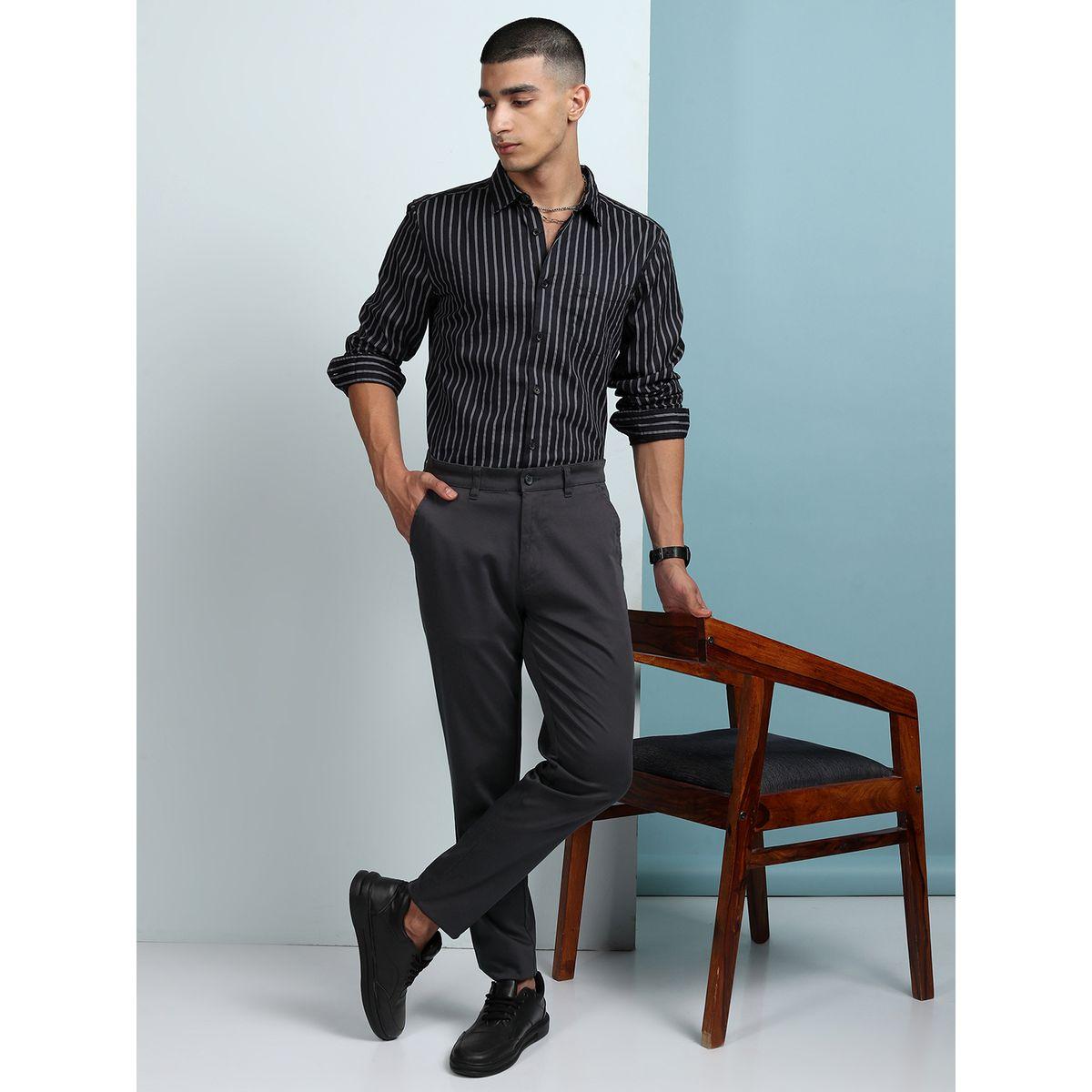 بنطال تشينو بقصة عادية وخصر متوسط هايلاندر × ستايلي-men-clothing-bottoms-trousersandchinos-trousers-image-2