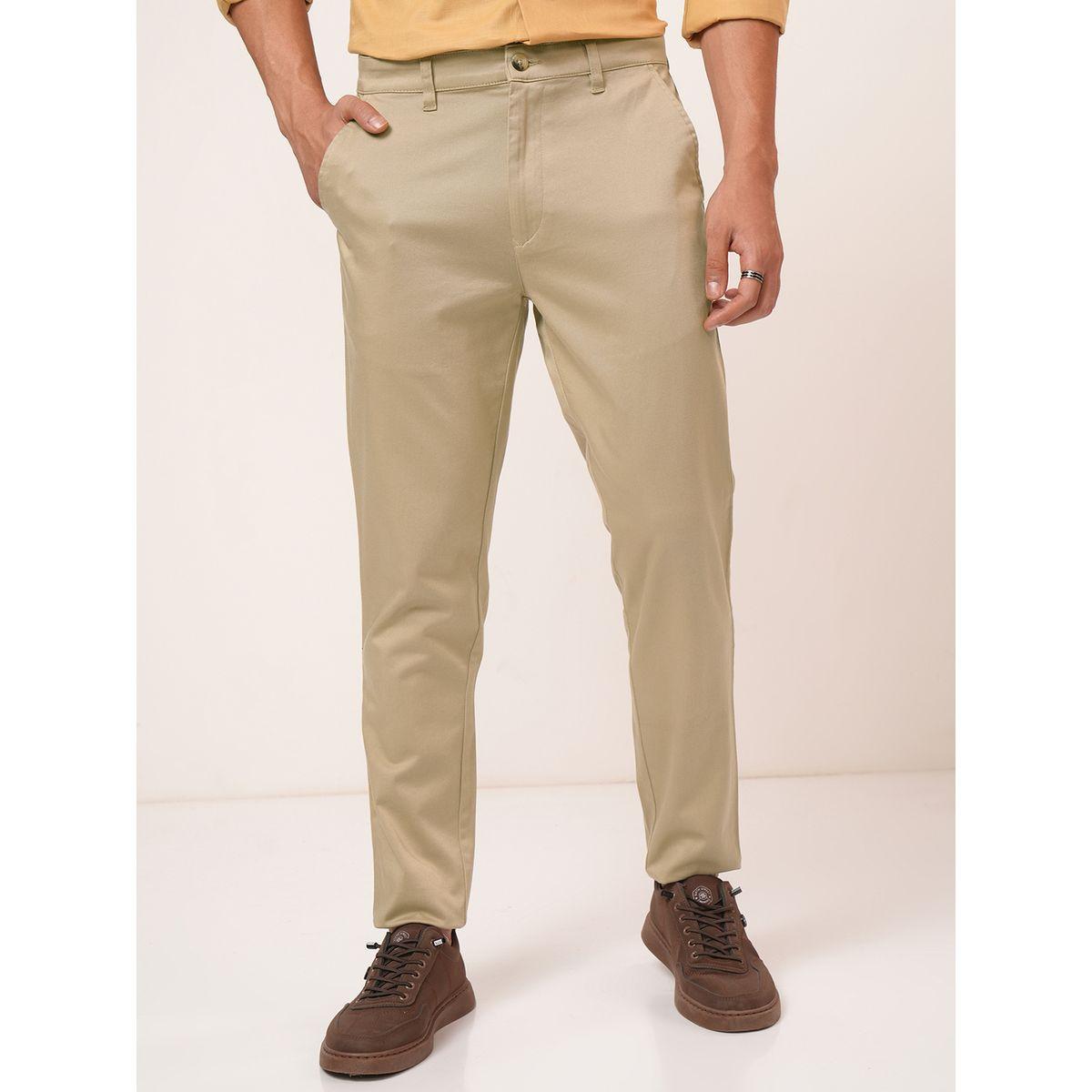 بنطال تشينو بقصة عادية وخصر متوسط هايلاندر × ستايلي-men-clothing-bottoms-trousersandchinos-trousers-image-1