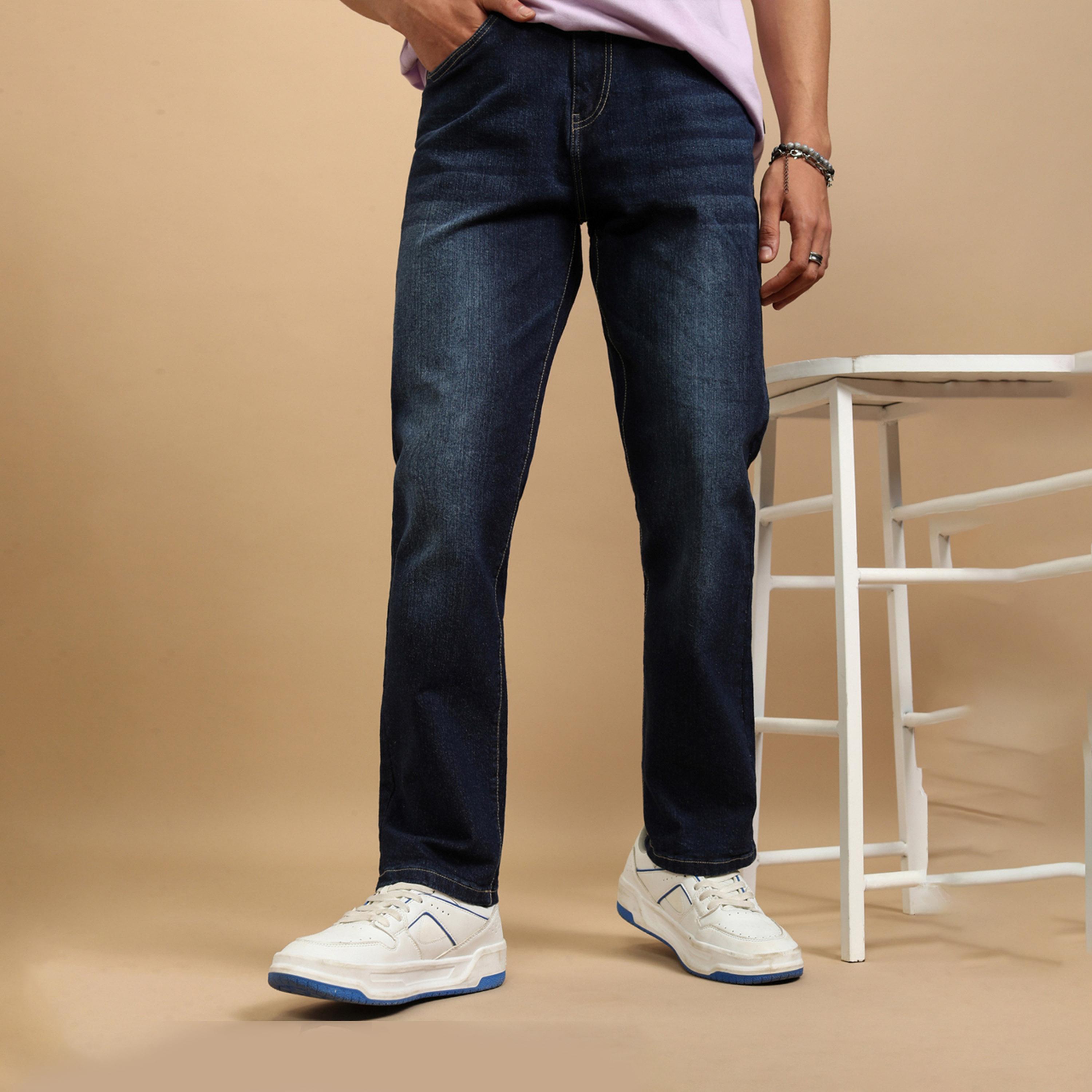 Highlander X Styli Mid-Rise Straight Fit Stretchy Faded Jeans-men-clothing-bottoms-jeans-image-1