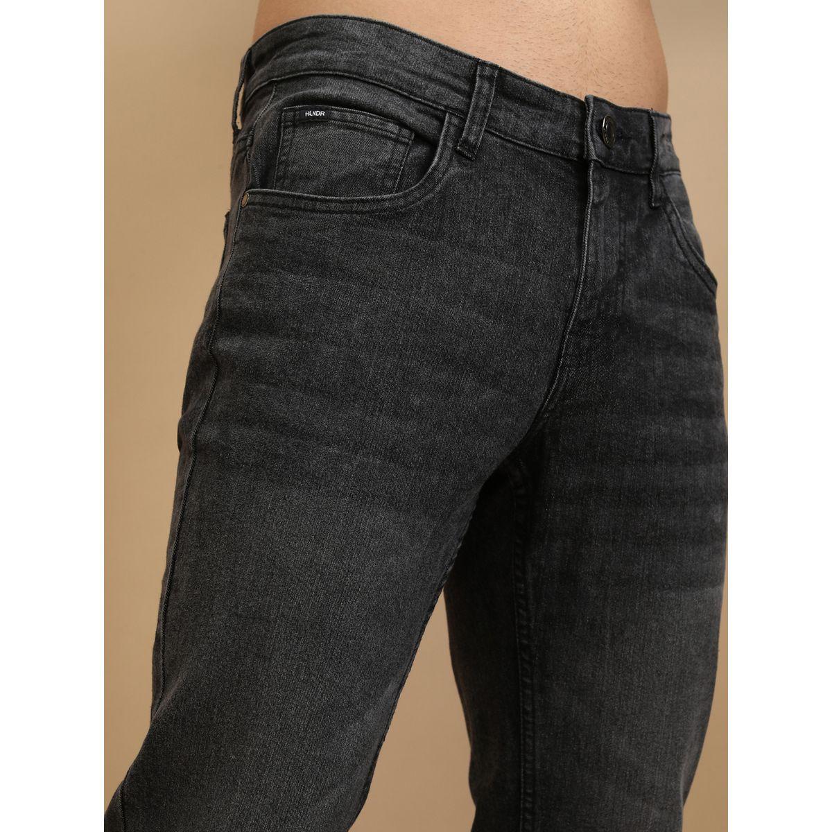 جينز بقصة سليم فيت وخصر متوسط مع تفاصيل باهتة هايلاندر × ستايلي-men-clothing-bottoms-jeans-image-5