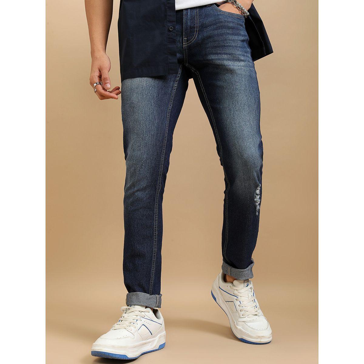 Highlander X Styli Mid Rise Slim Fit Faded Jeans with Distress Detail-men-clothing-bottoms-jeans-image-1