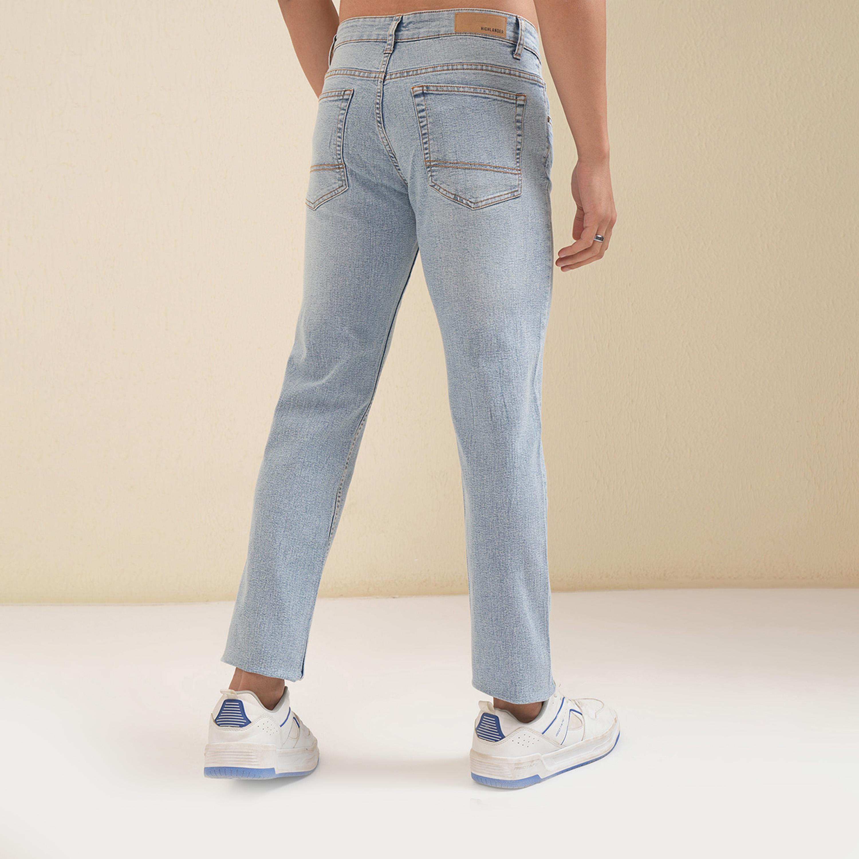 هايلاندر × ستايلي - بنطال جينز متوسط الارتفاع وذو قصة ضيقة وقابل للتمدد-men-clothing-bottoms-jeans-image-3