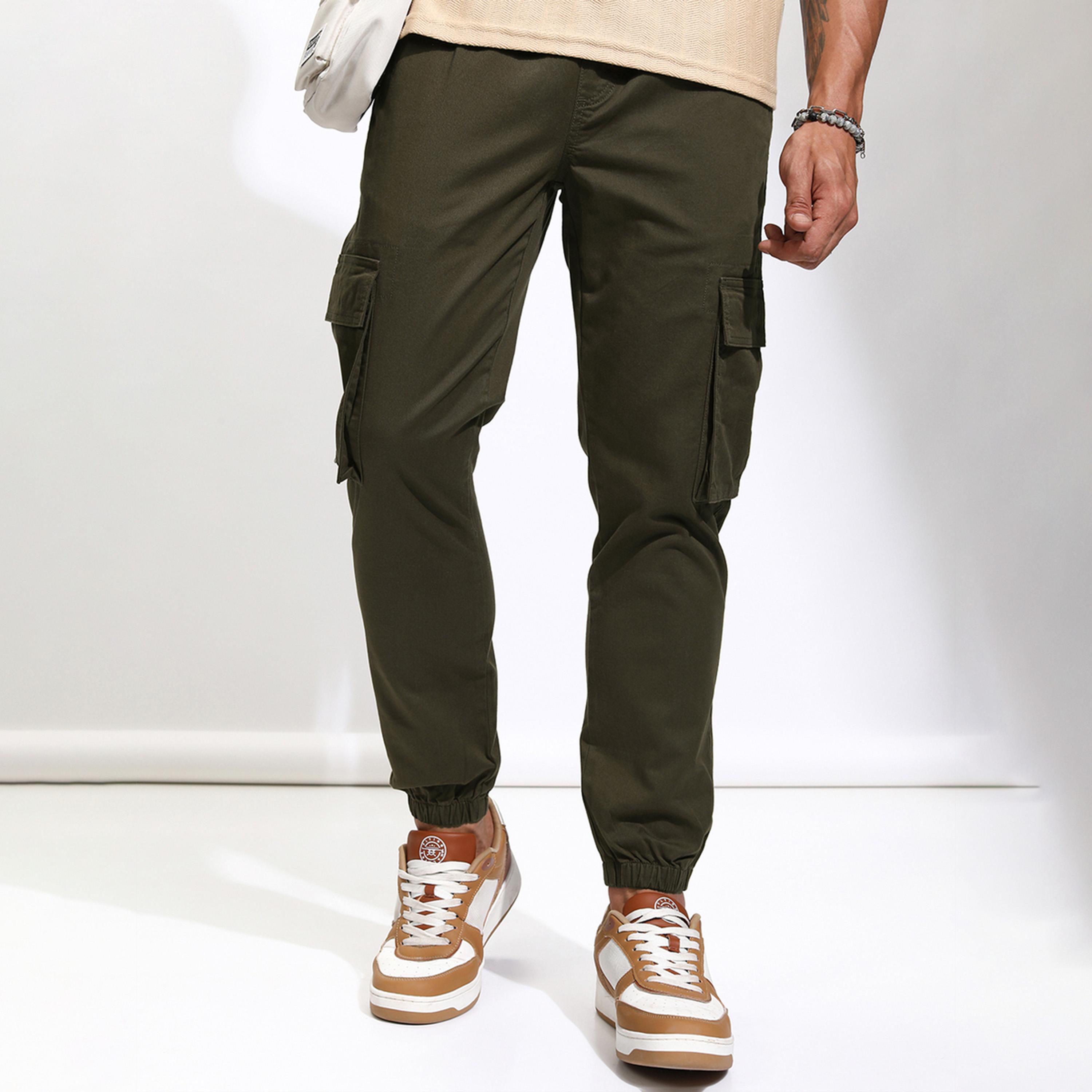 هايلاندر × ستايلي-  بنطال رياضي بقصة ضيقة متوسط ​​الارتفاع-men-clothing-bottoms-joggers-image-1
