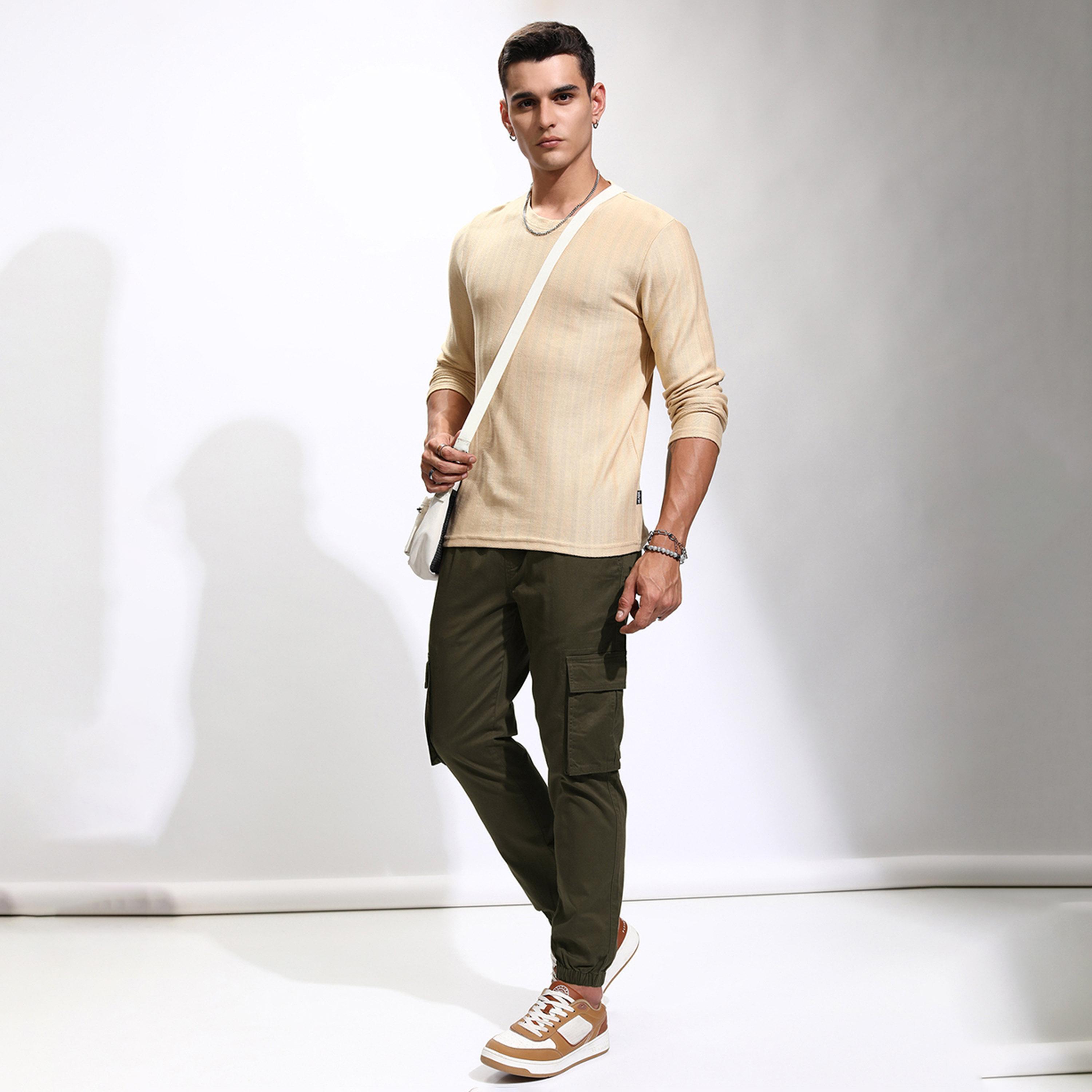 هايلاندر × ستايلي-  بنطال رياضي بقصة ضيقة متوسط ​​الارتفاع-men-clothing-bottoms-joggers-image-2