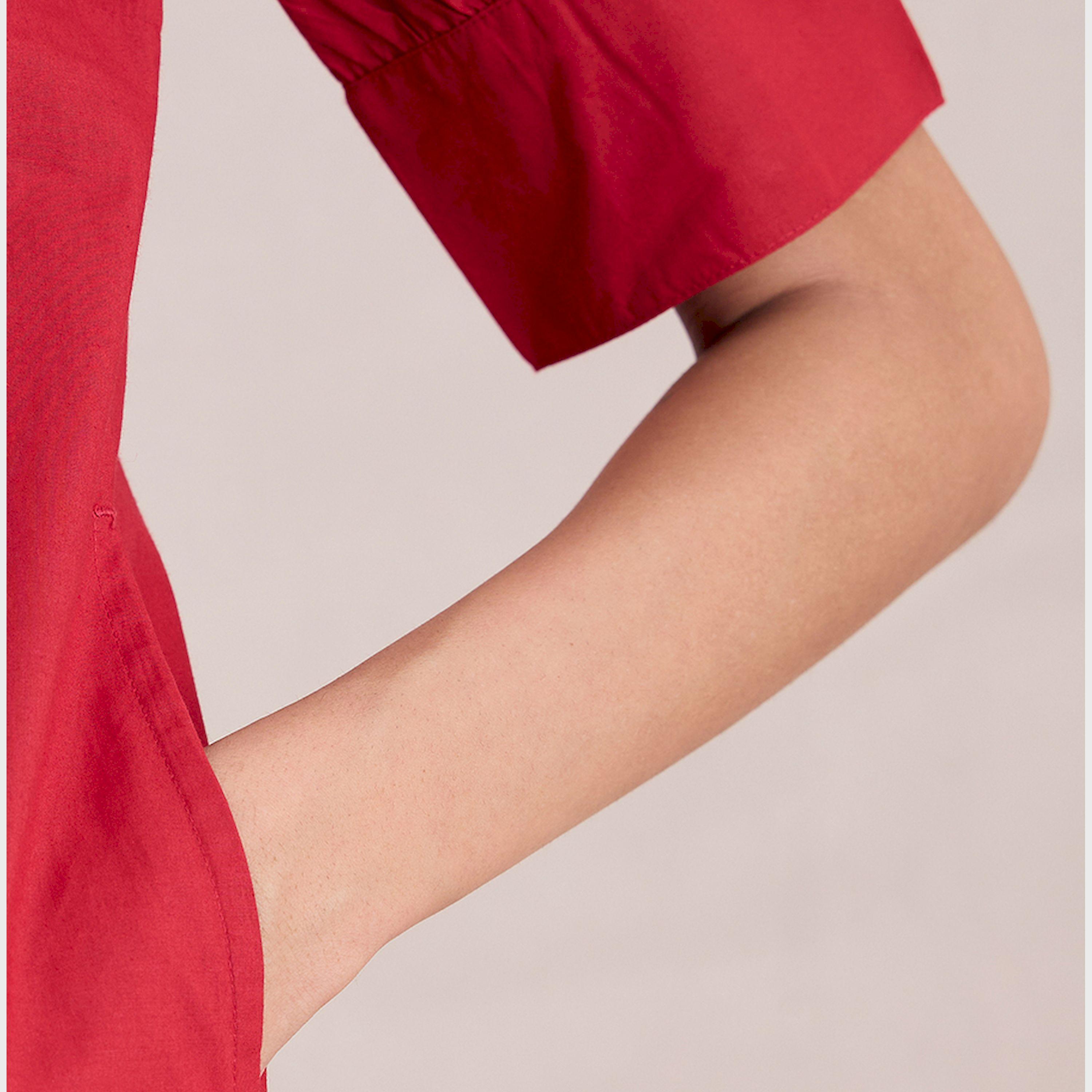 Femmella X Styli Cotton Puff Sleeve V-Neck Midi Dress-women-clothing-dresses-image-4