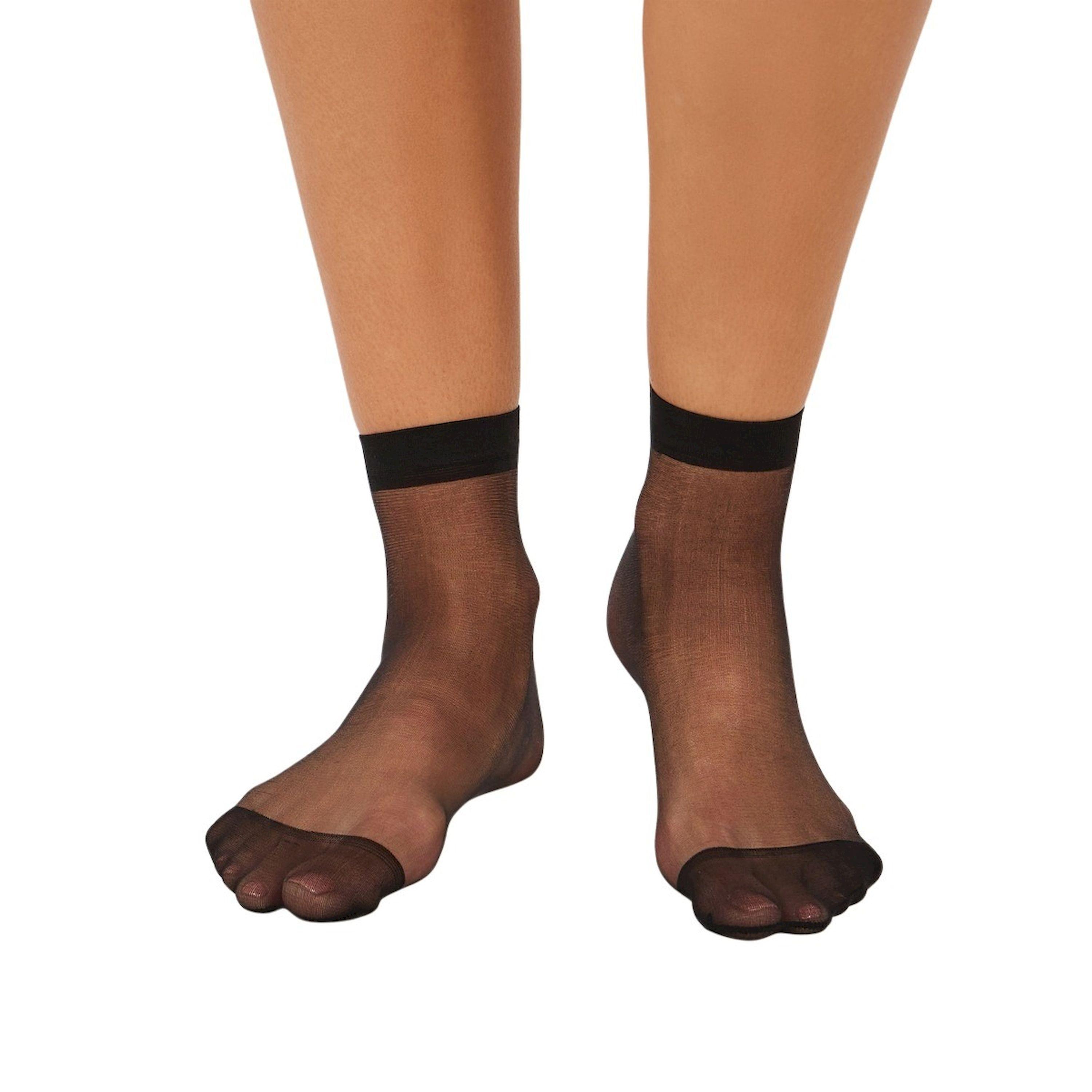 ستايلي - مجموعة من 4 قطع - جوارب شفافة سادة بطول فوق الكاحل-women-socksandstockings-image-2