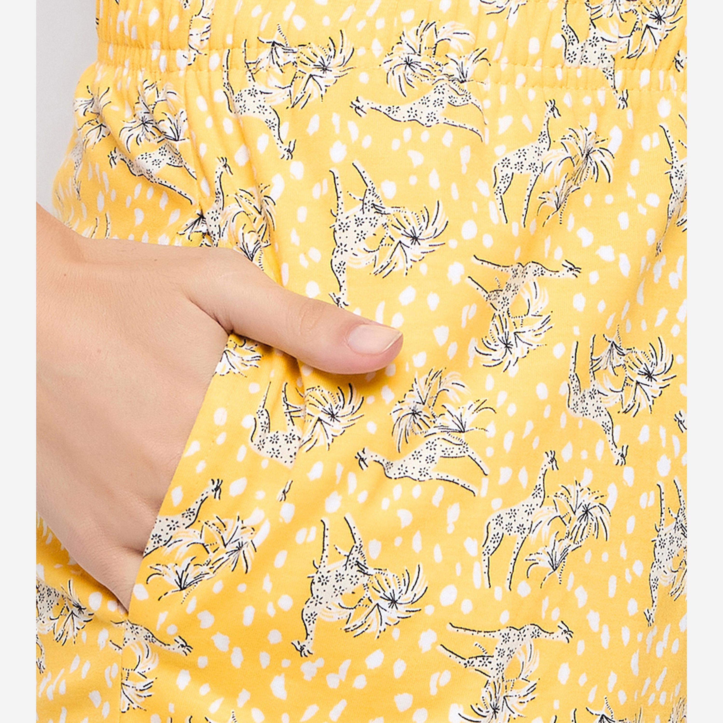 Clovia X Styli Printed Round Neck Top And Shorts Pyjama Set-women-clothing-nightwear-pyjamas-shortsets-image-7