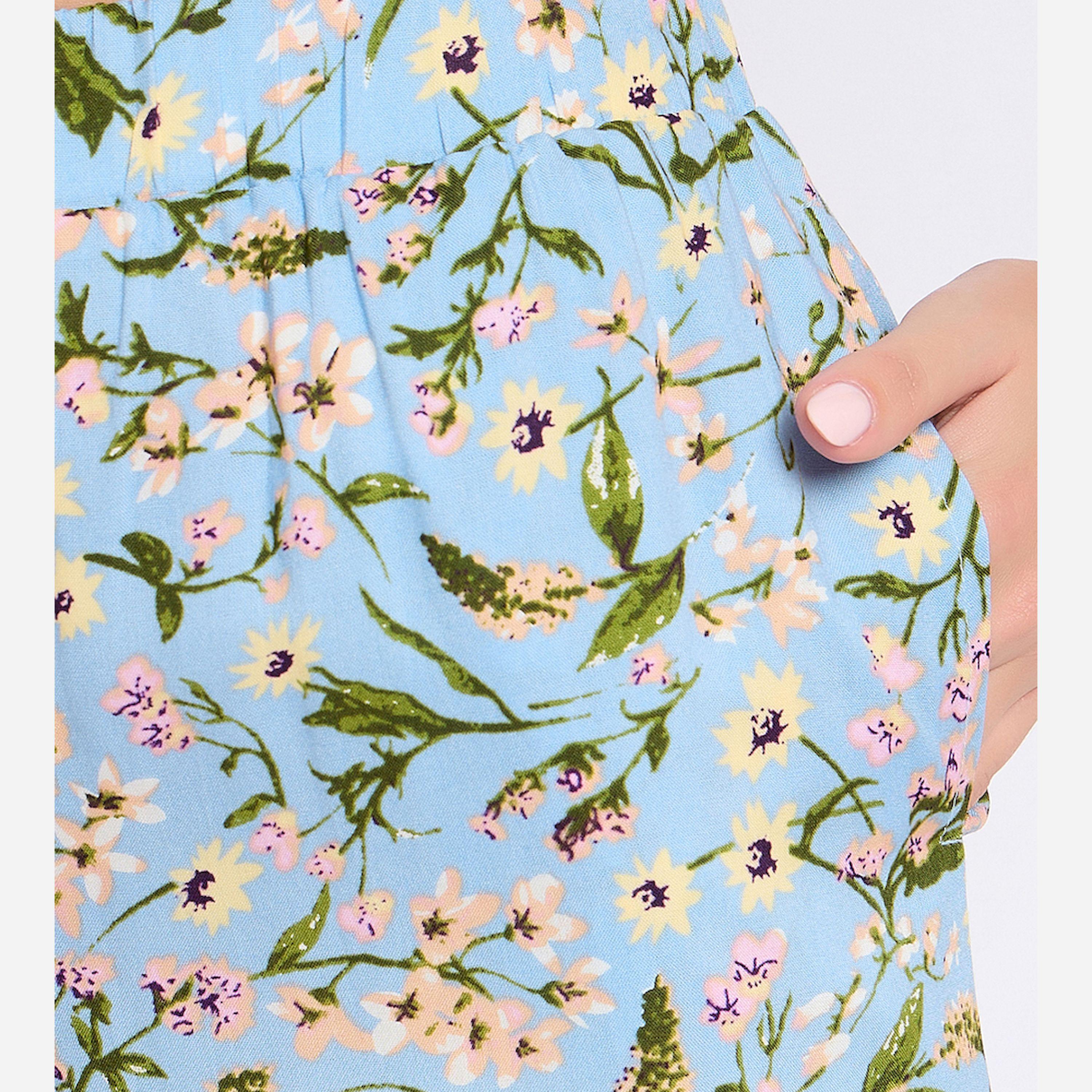 كلوفيا × ستايلي - طقم قميص وشورت بأزرار بطبعة زهور-women-clothing-nightwear-pyjamas-shortsets-image-7