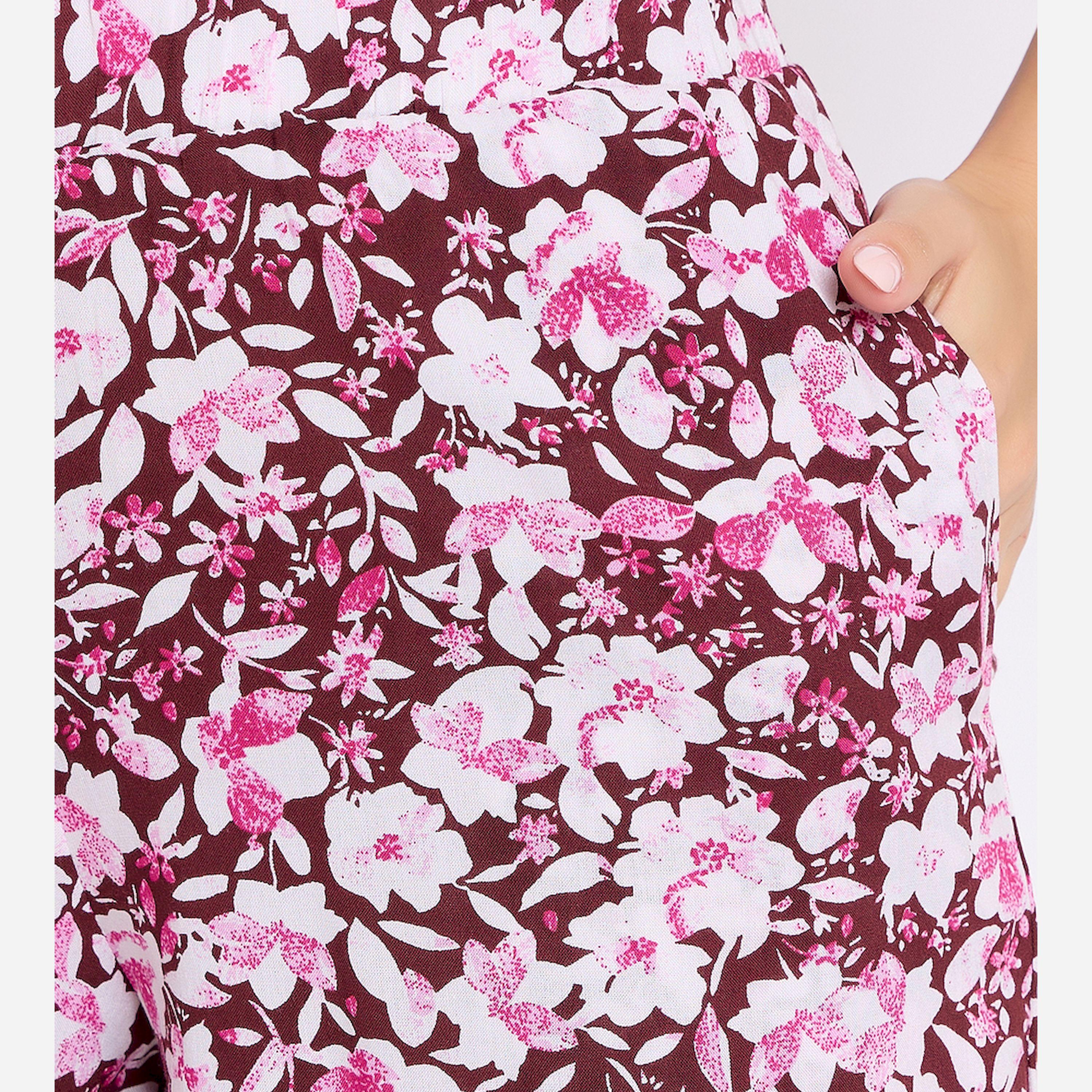 Clovia X Styli Floral Print Button Down Shirt And Shorts Pyjama Set-women-clothing-nightwear-pyjamas-shortsets-image-7