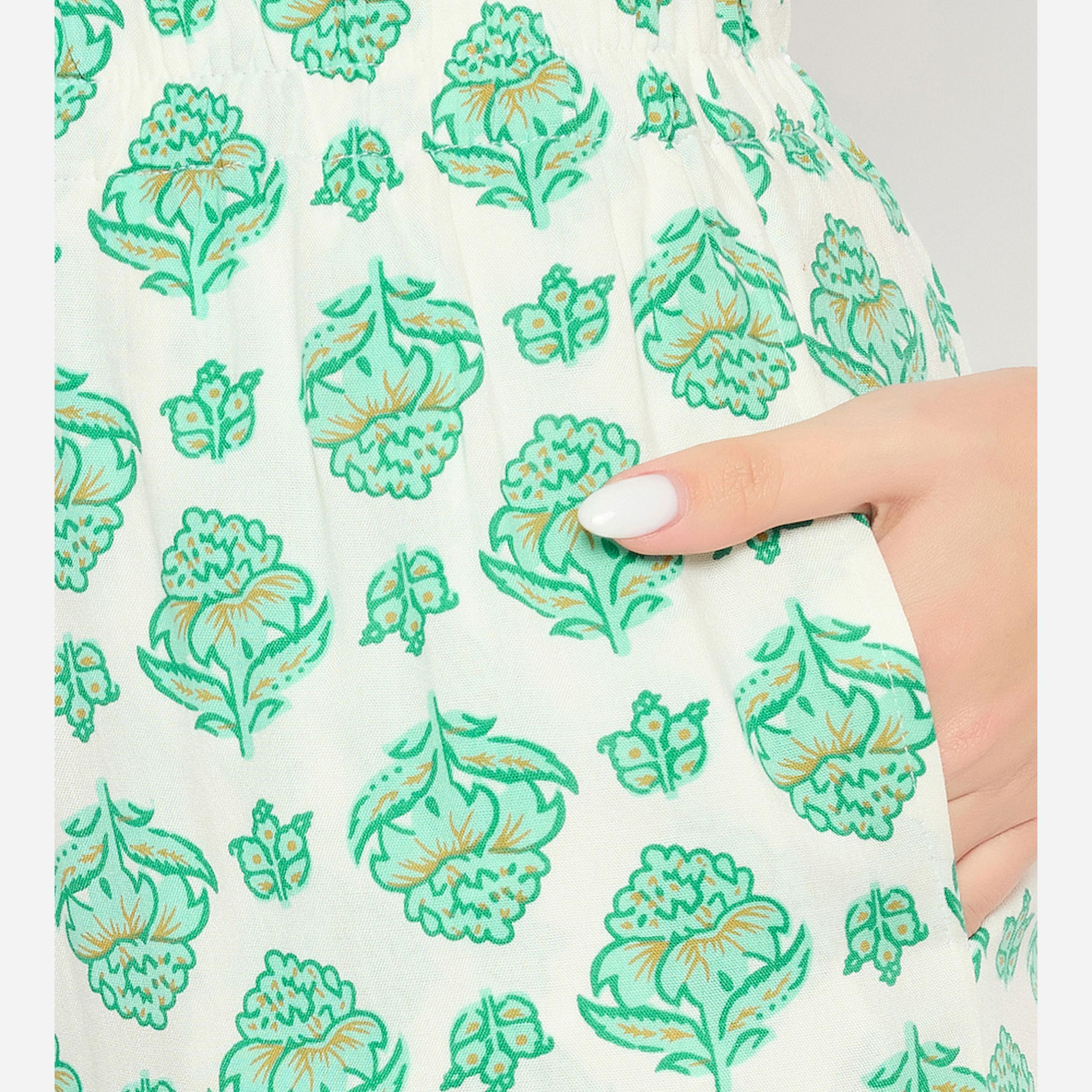 كلوفيا × ستايلي - طقم بيجامة وقميص بطبعة زهور برقبة دائرية-women-clothing-nightwear-pyjamas-longsets-image-7