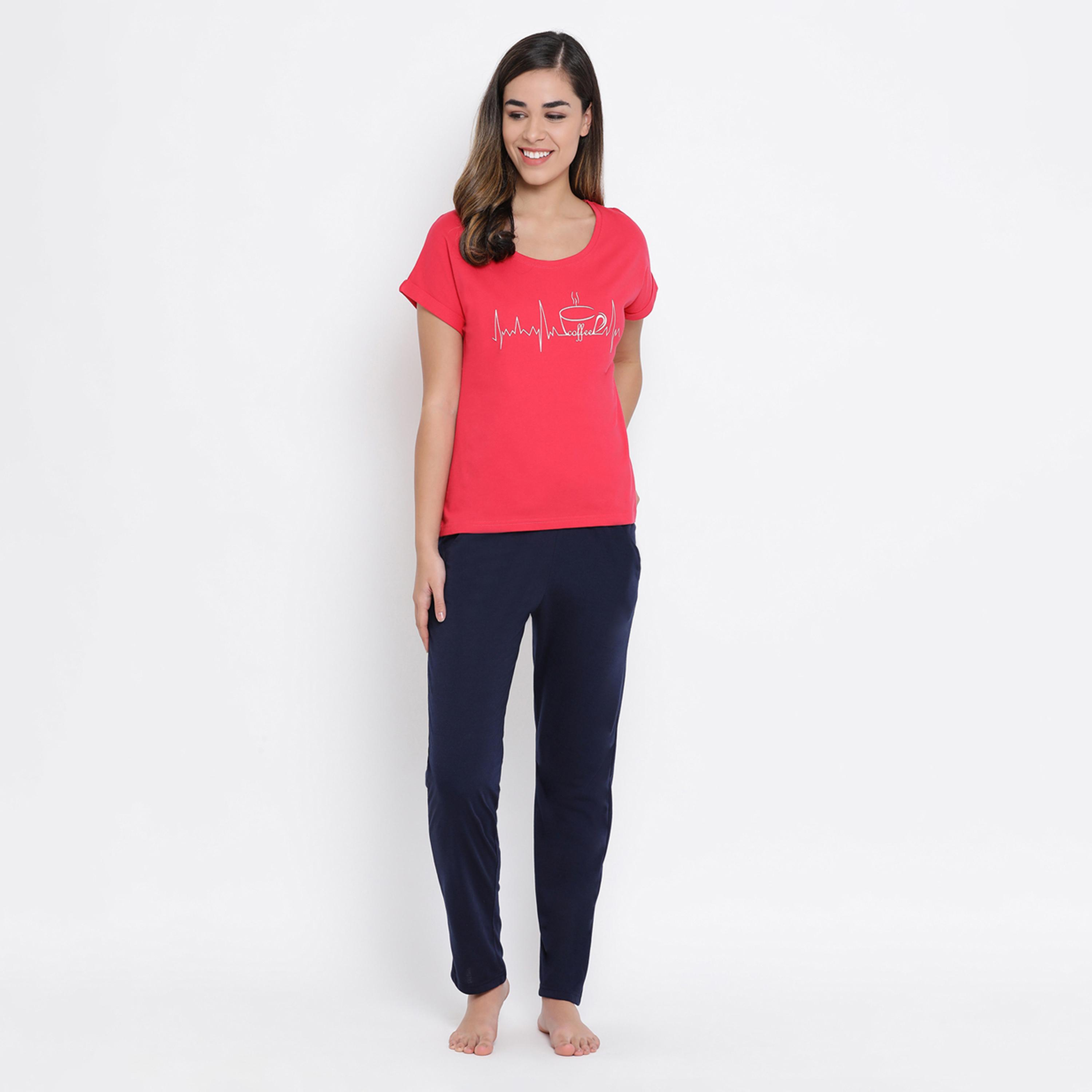 كلوفيا × ستايلي - بيجامة سادة مستقيمة مع حزام خصر مطاطي-women-clothing-nightwear-pyjamas-bottoms-image-1