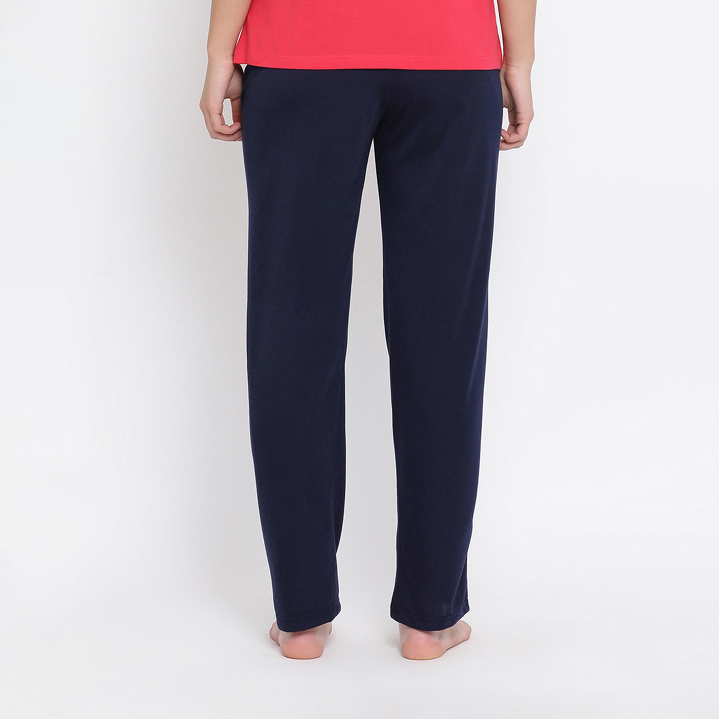 كلوفيا × ستايلي - بيجامة سادة مستقيمة مع حزام خصر مطاطي-women-clothing-nightwear-pyjamas-bottoms-image-5