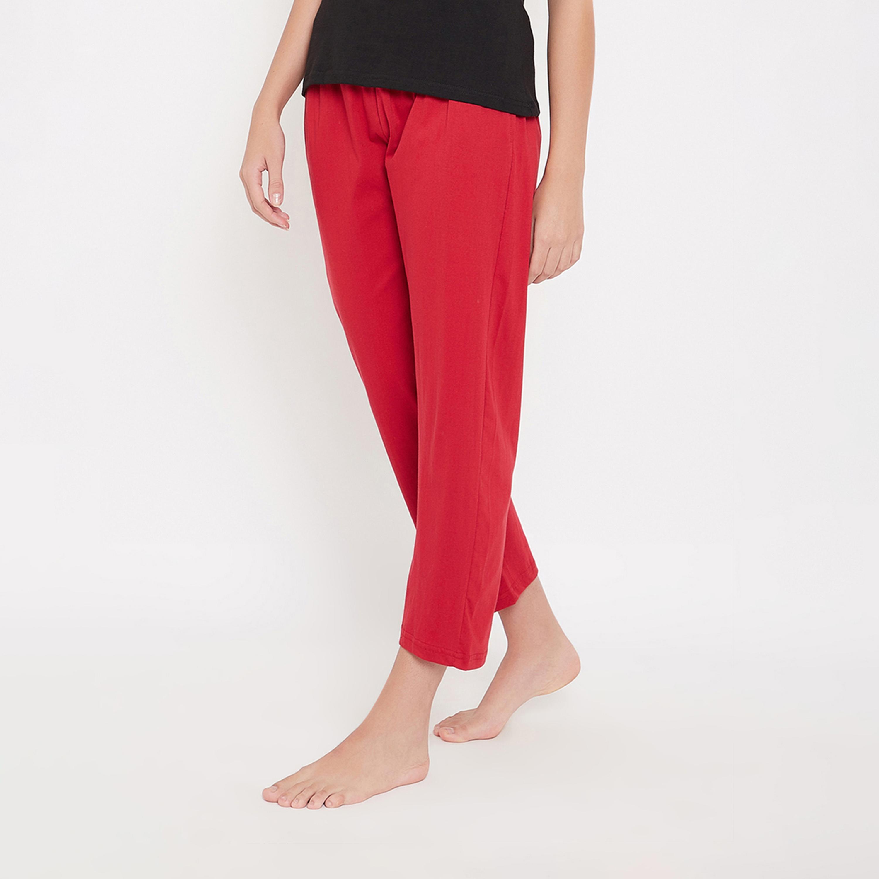 كلوفيا × ستايلي - بيجامة سادة مستقيمة مع حزام خصر مطاطي-women-clothing-nightwear-pyjamas-bottoms-image-4