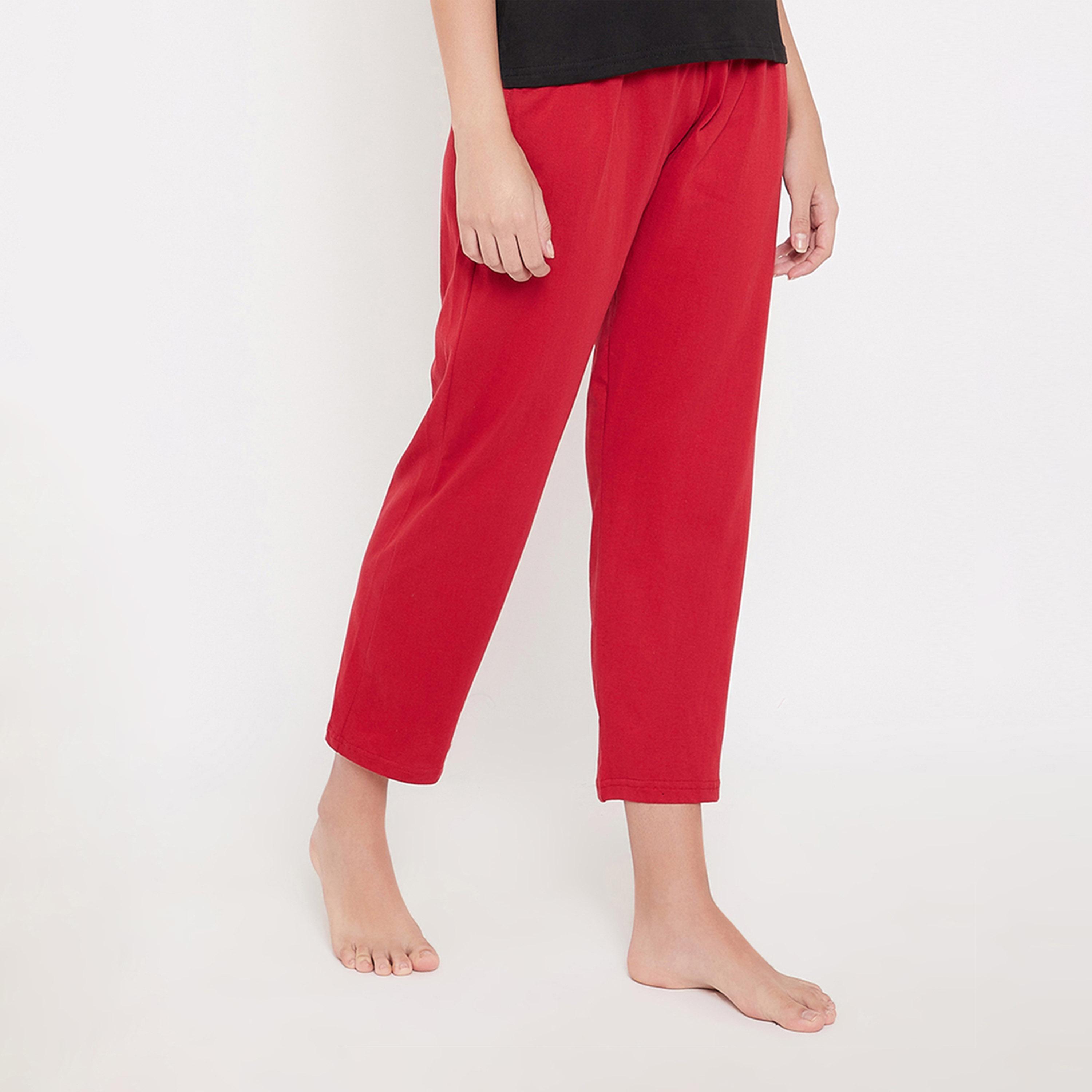كلوفيا × ستايلي - بيجامة سادة مستقيمة مع حزام خصر مطاطي-women-clothing-nightwear-pyjamas-bottoms-image-3