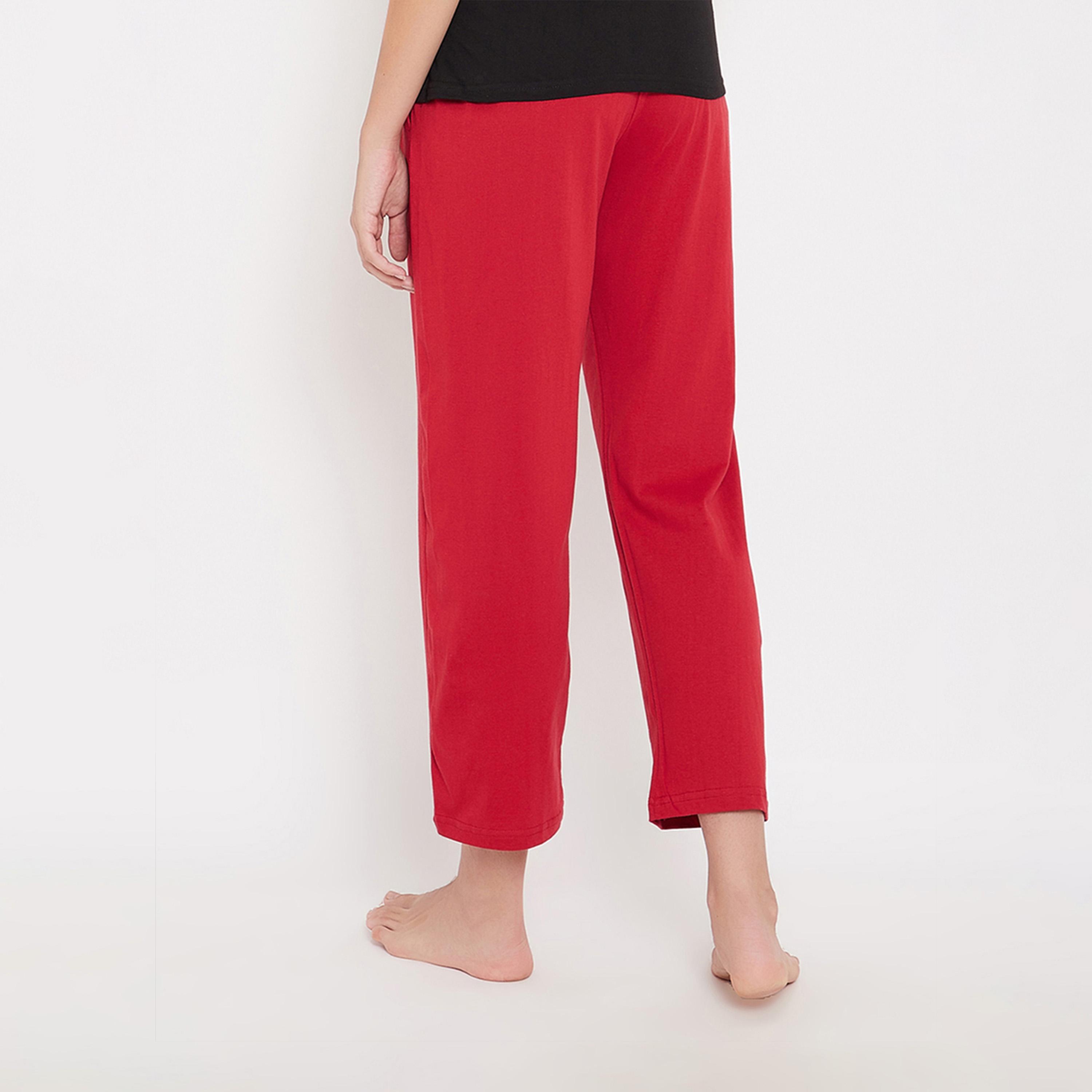 كلوفيا × ستايلي - بيجامة سادة مستقيمة مع حزام خصر مطاطي-women-clothing-nightwear-pyjamas-bottoms-image-2