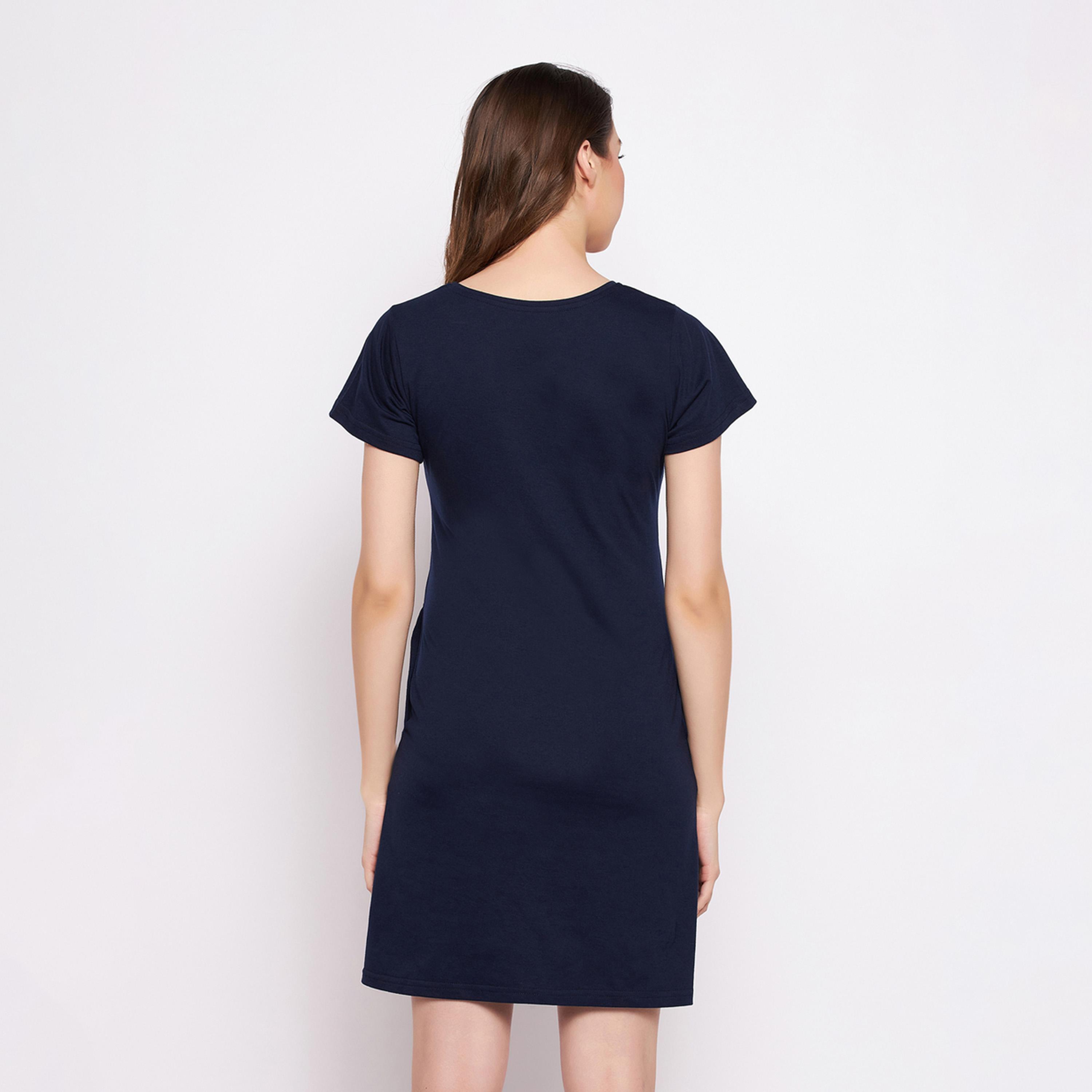 Clovia X Styli Slogan Print Round Neck Nightshirt-women-clothing-nightwear-nighties-image-5