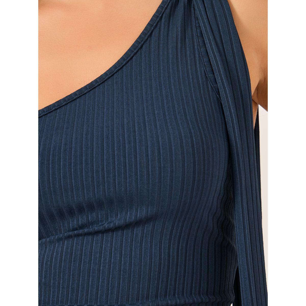 تيشيرت بلا أكمام بكتف واحد وياقة بأربطة-women-clothing-tshirts-image-4