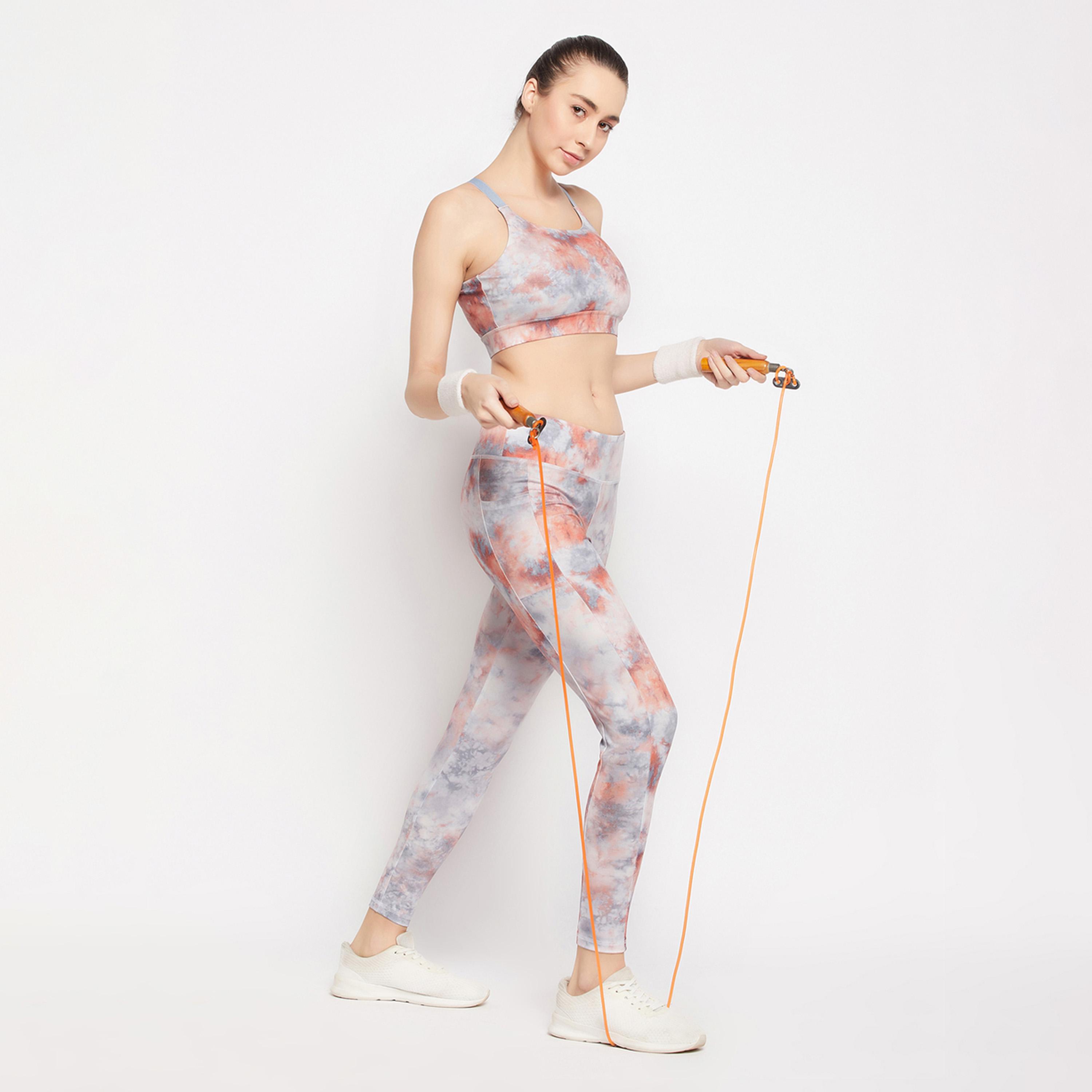 Clovia X Styli Tie And Dye Print Medium Impact Padded Sports Bra With Removable Cups-women-clothing-sportswearandactivewear-sportsbras-image-1