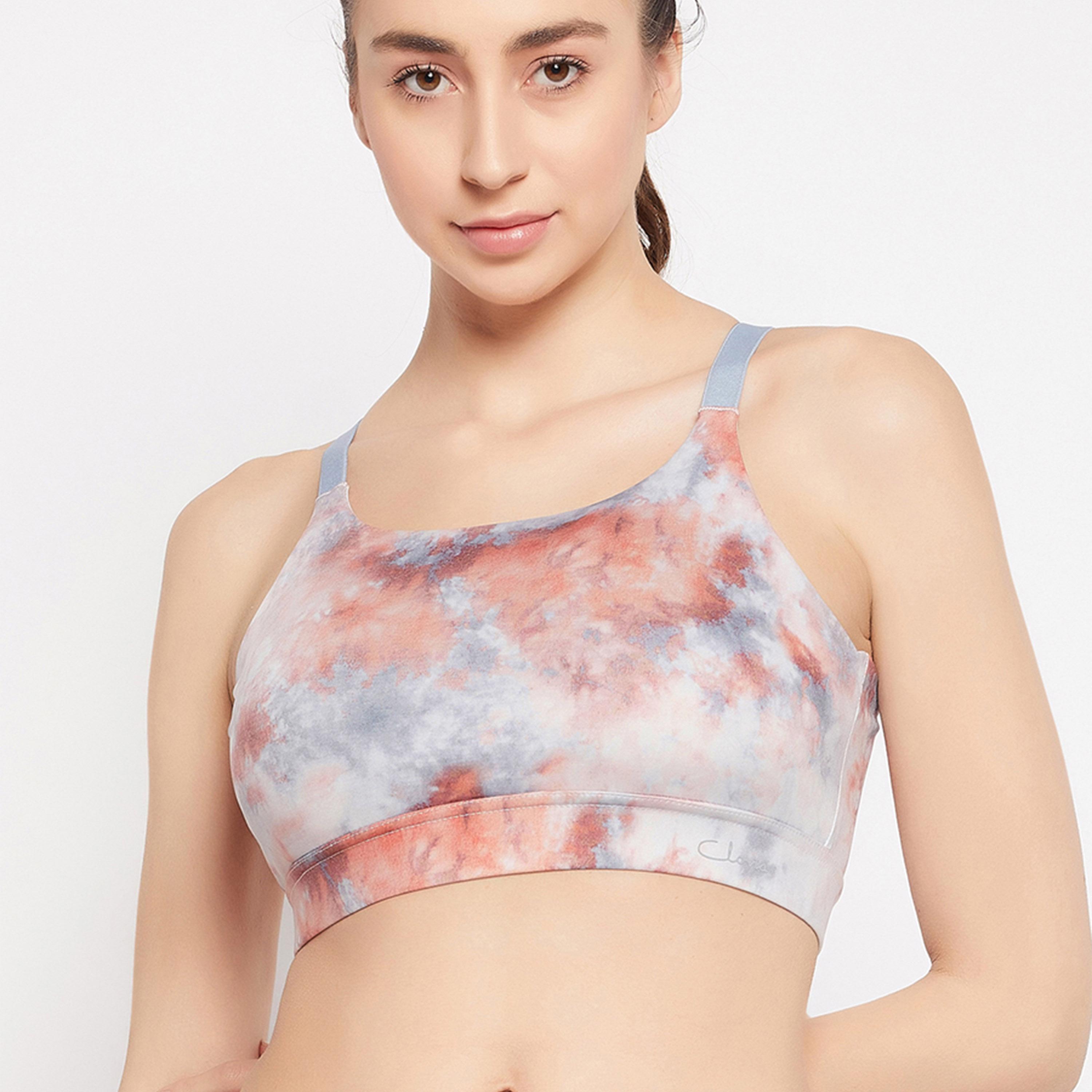 Clovia X Styli Tie And Dye Print Medium Impact Padded Sports Bra With Removable Cups-women-clothing-sportswearandactivewear-sportsbras-image-2