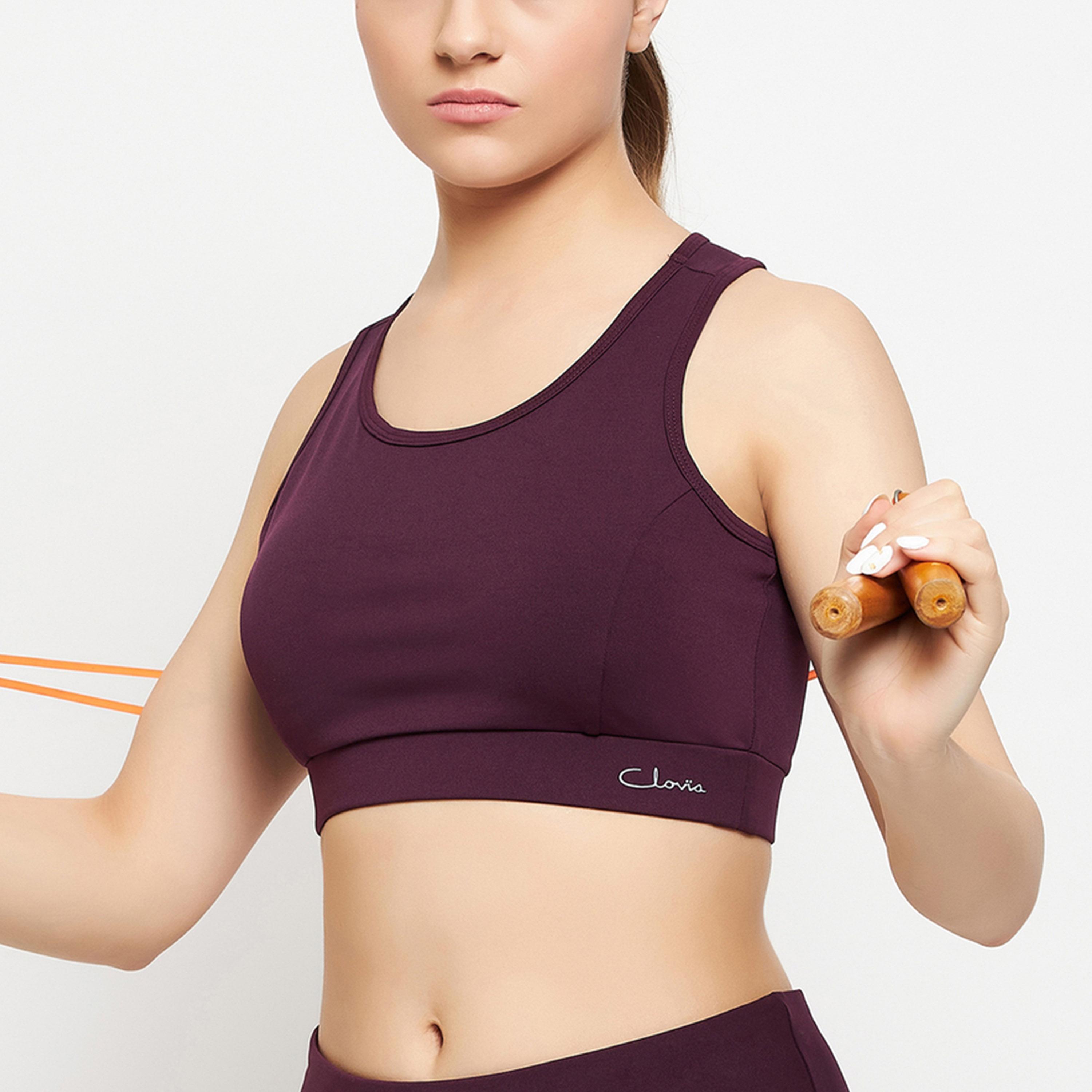 كلوفيا × ستايلي - حمالة صدر رياضية مبطنة متوسطة التأثير-women-clothing-sportswearandactivewear-sportsbras-image-1