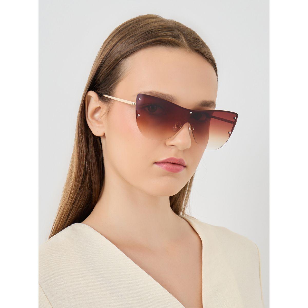 Styli Tinted Half Rim Cat Eye Sunglasses-women-sunglasses-image-2