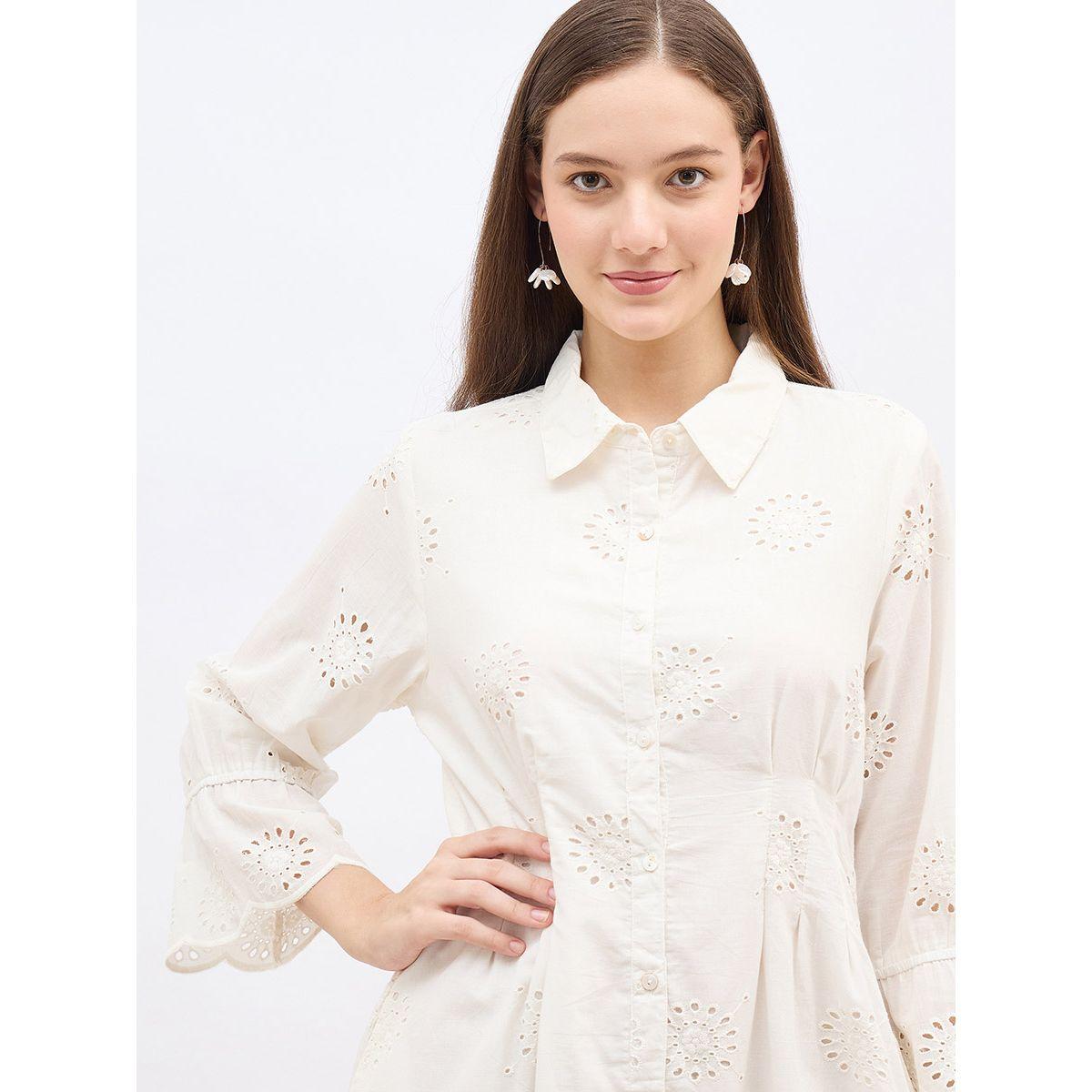 فستان بطول الركبة بتفاصيل شيفلي-women-clothing-dresses-image-4