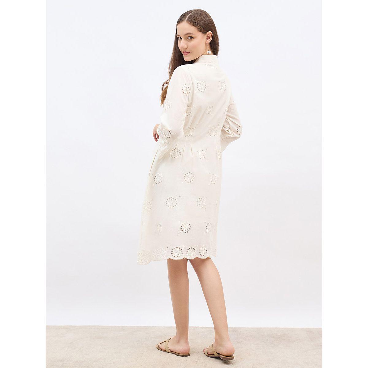 فستان بطول الركبة بتفاصيل شيفلي-women-clothing-dresses-image-5