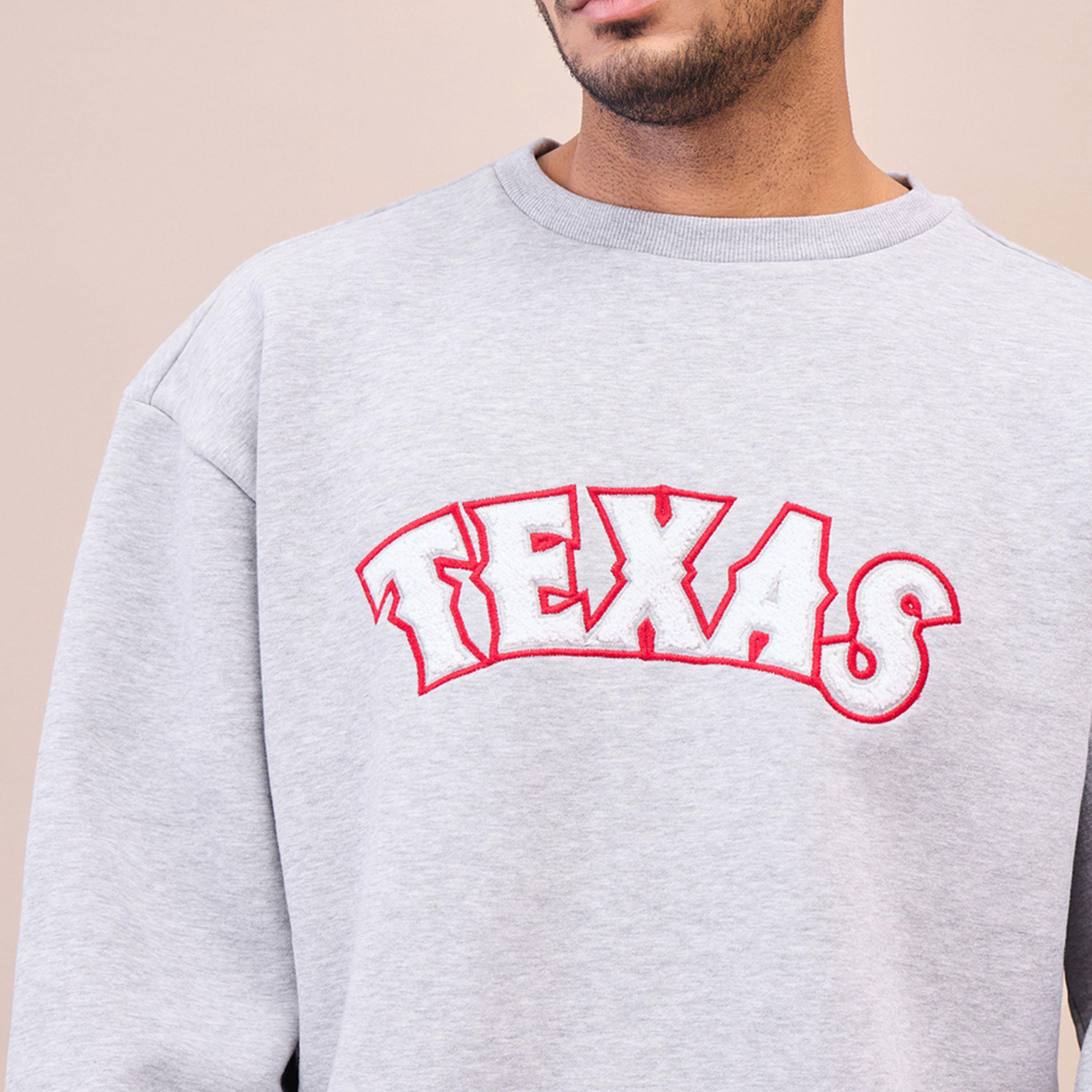 Mascln Sassafras X Styli Grey TEXAS Embroidery Oversize Sweatshirt-men-winterwear-hoodiesandsweatshirts-image-4