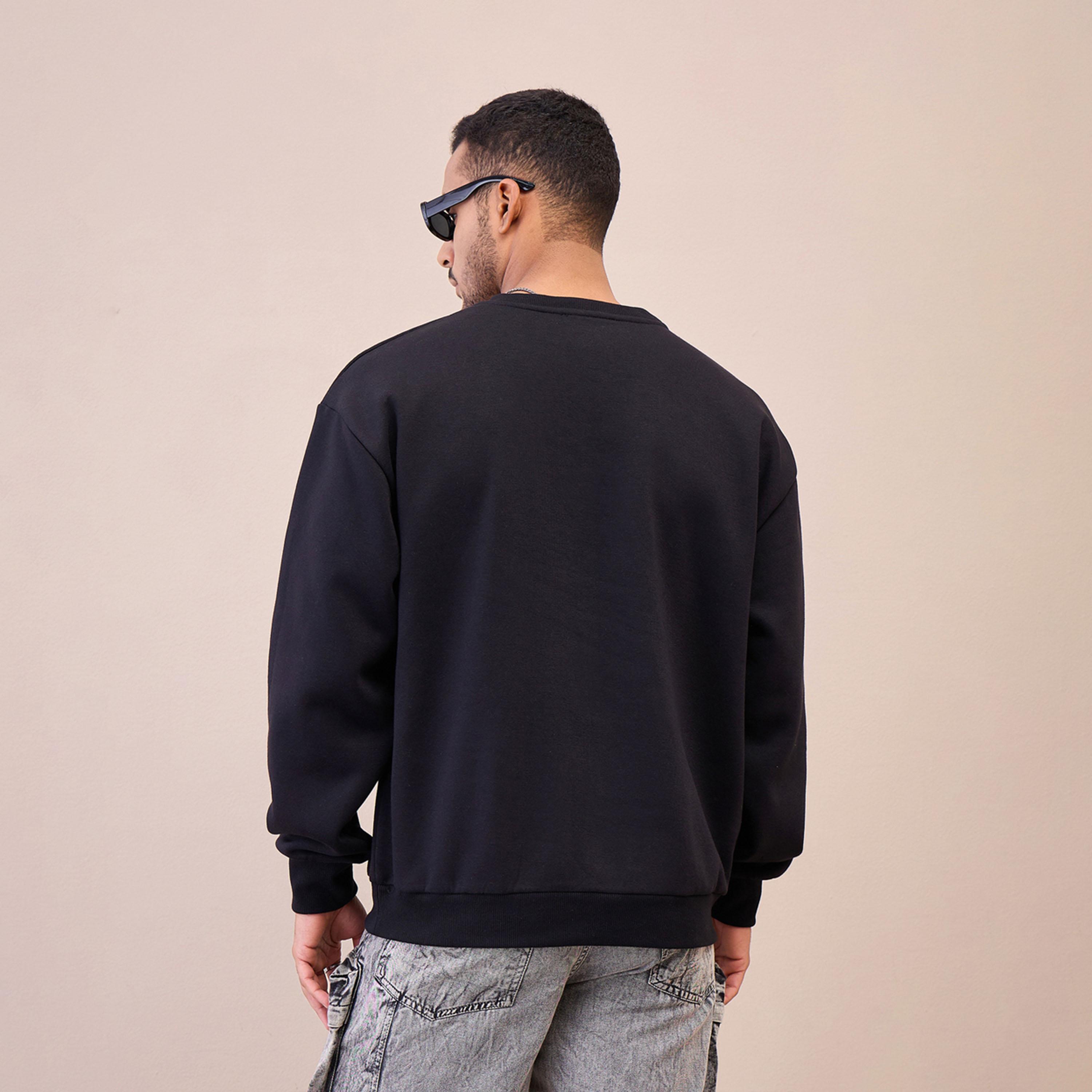 ماسكلن ساسافراس X ستايلي سترة سوداء كبيرة الحجم مطرزة للشباب-men-winterwear-hoodiesandsweatshirts-image-5