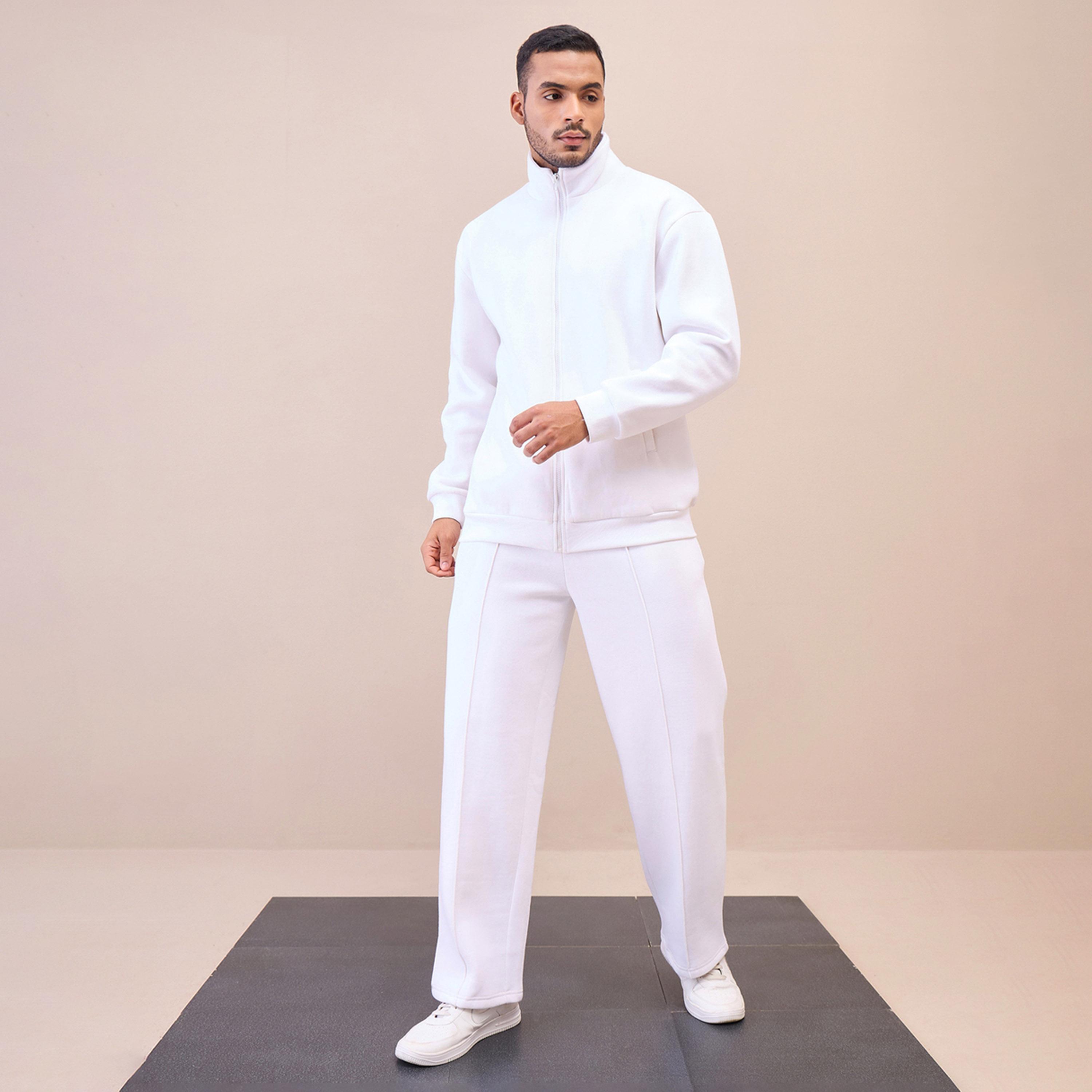 Mascln Sassafras X Styli White Front Zipper Oversize Sweatshirt-men-winterwear-hoodiesandsweatshirts-image-2
