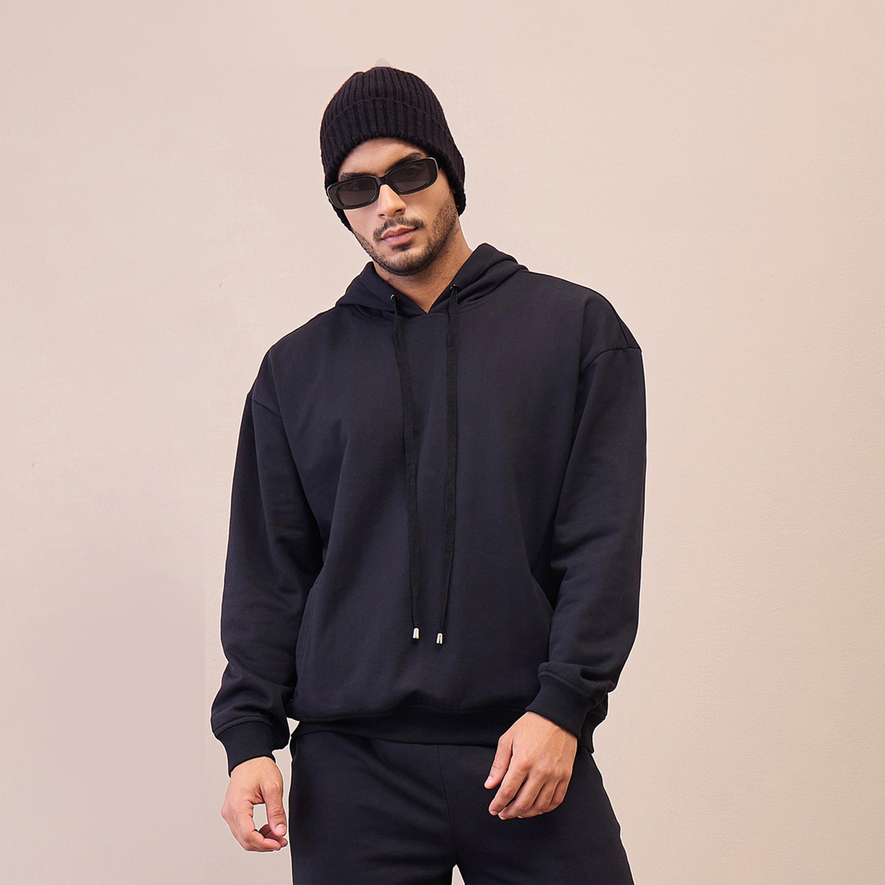 ماسكلن ساسافراس X ستايلي هودي أسود كبير الحجم-men-winterwear-hoodiesandsweatshirts-image-1
