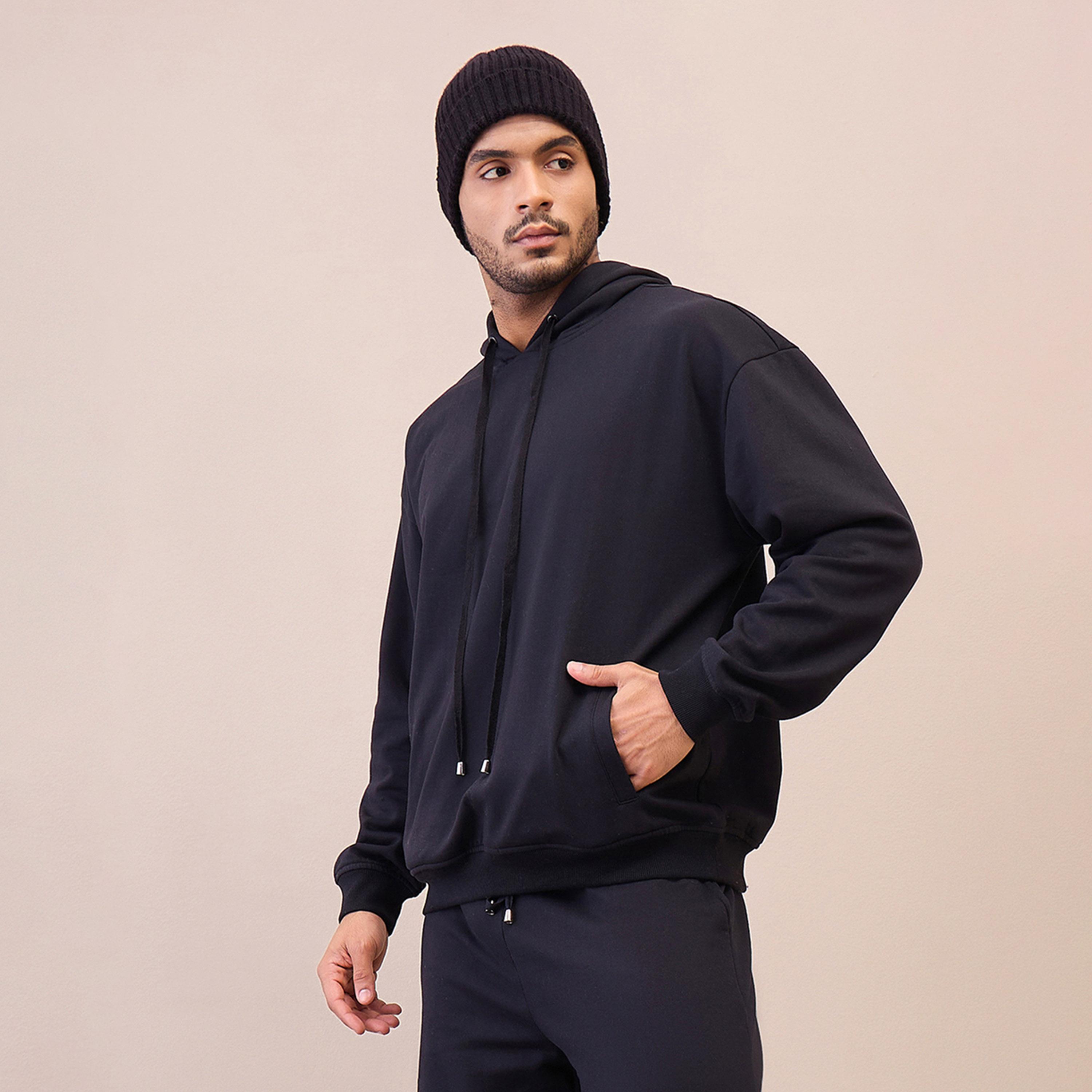 ماسكلن ساسافراس X ستايلي هودي أسود كبير الحجم-men-winterwear-hoodiesandsweatshirts-image-3