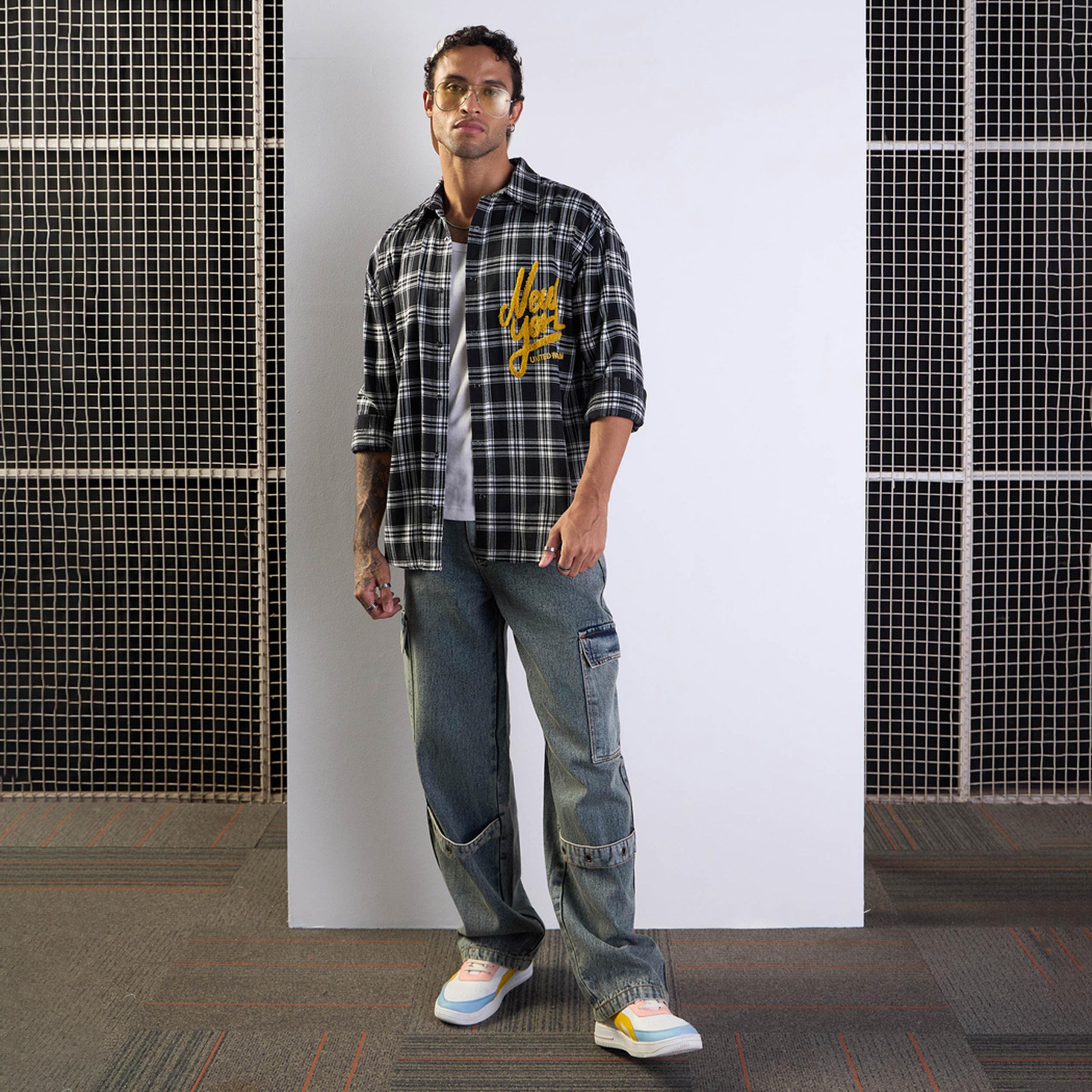 ماسكلن ساسافراس X ستايلي بنطال جينز فضفاض مغسول أصفر-men-clothing-bottoms-jeans-image-2