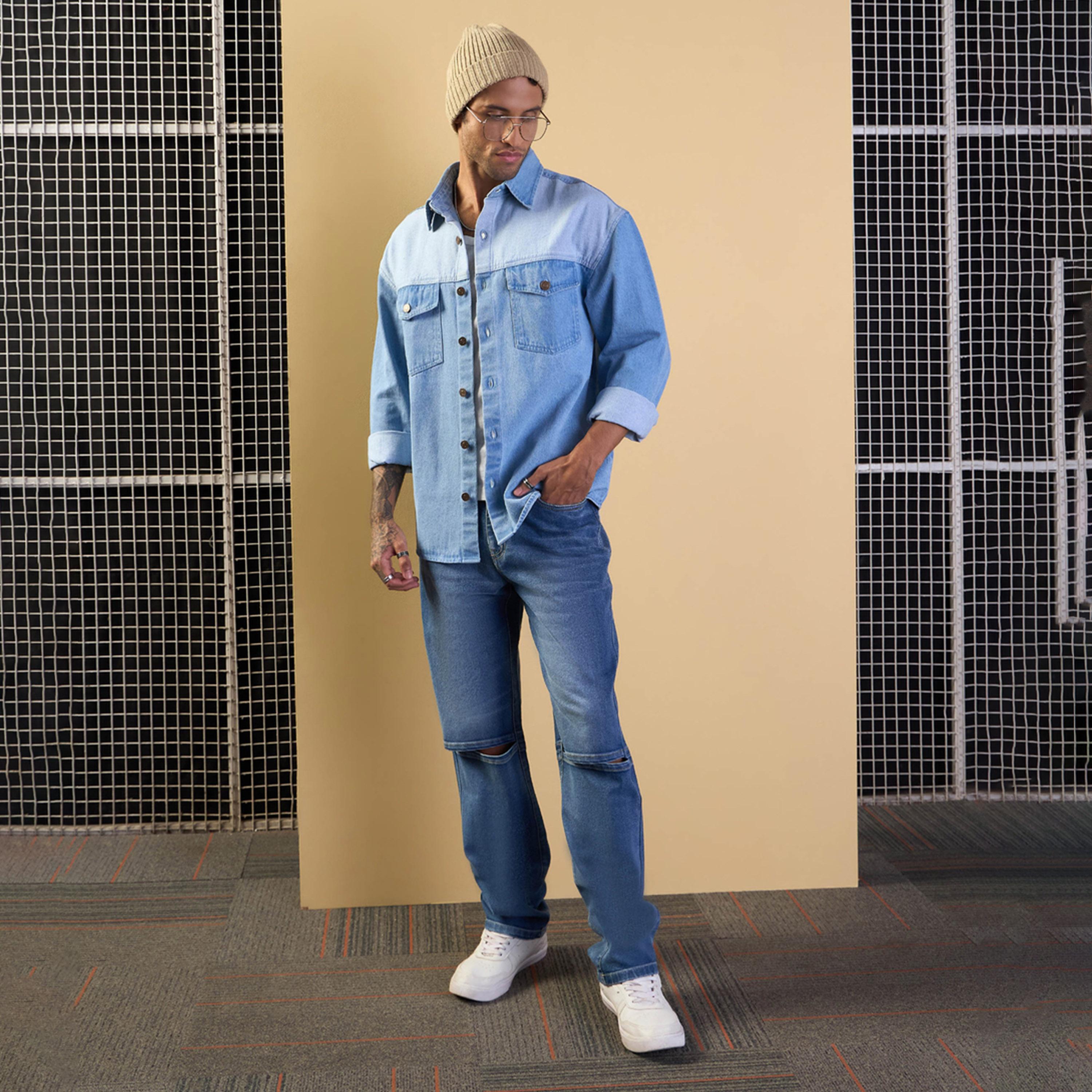 ماسكلن ساسافراس X ستايلي جينز أزرق بفتحة على الركبة وقصة مريحة-men-clothing-bottoms-jeans-image-2