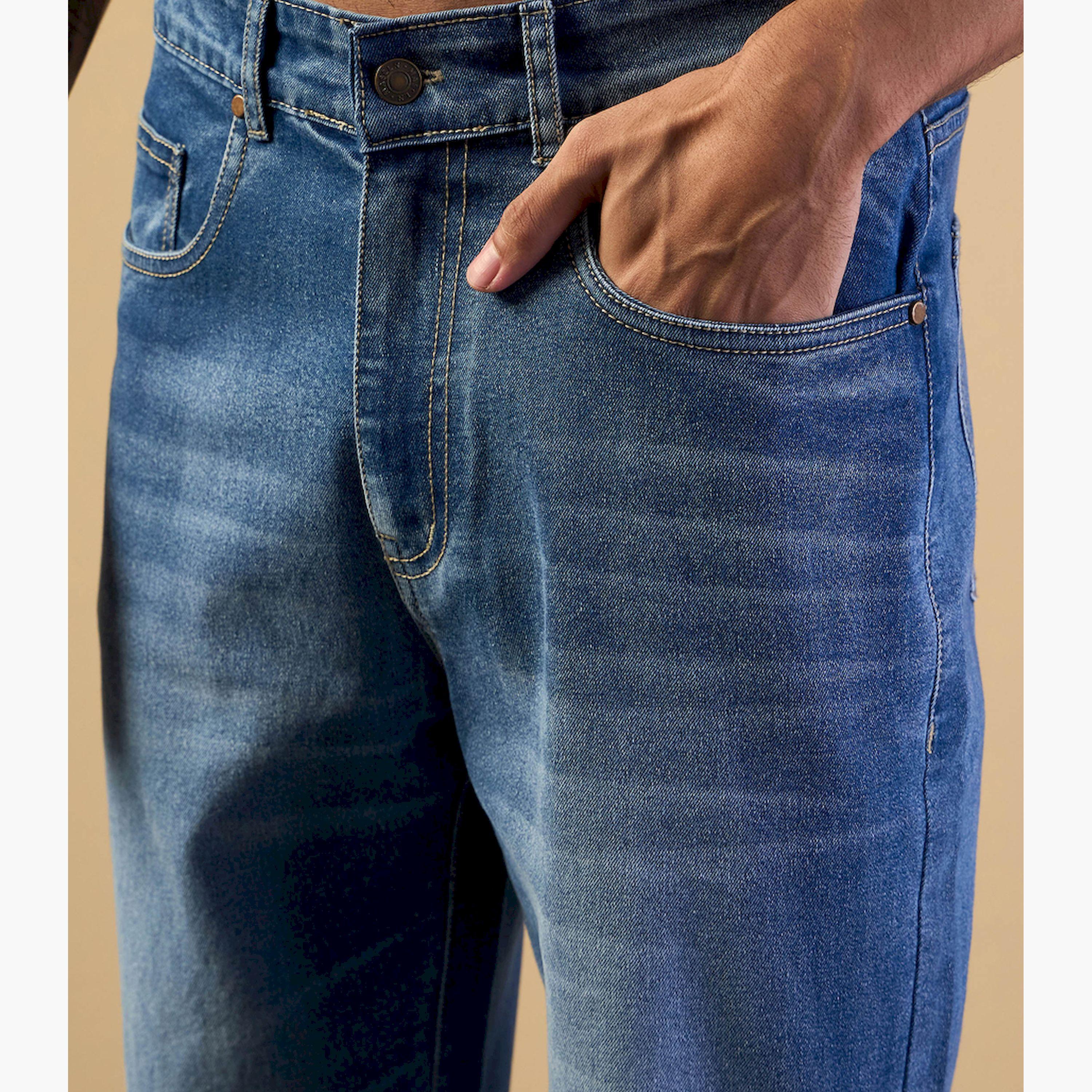 ماسكلن ساسافراس X ستايلي جينز أزرق بفتحة على الركبة وقصة مريحة-men-clothing-bottoms-jeans-image-4