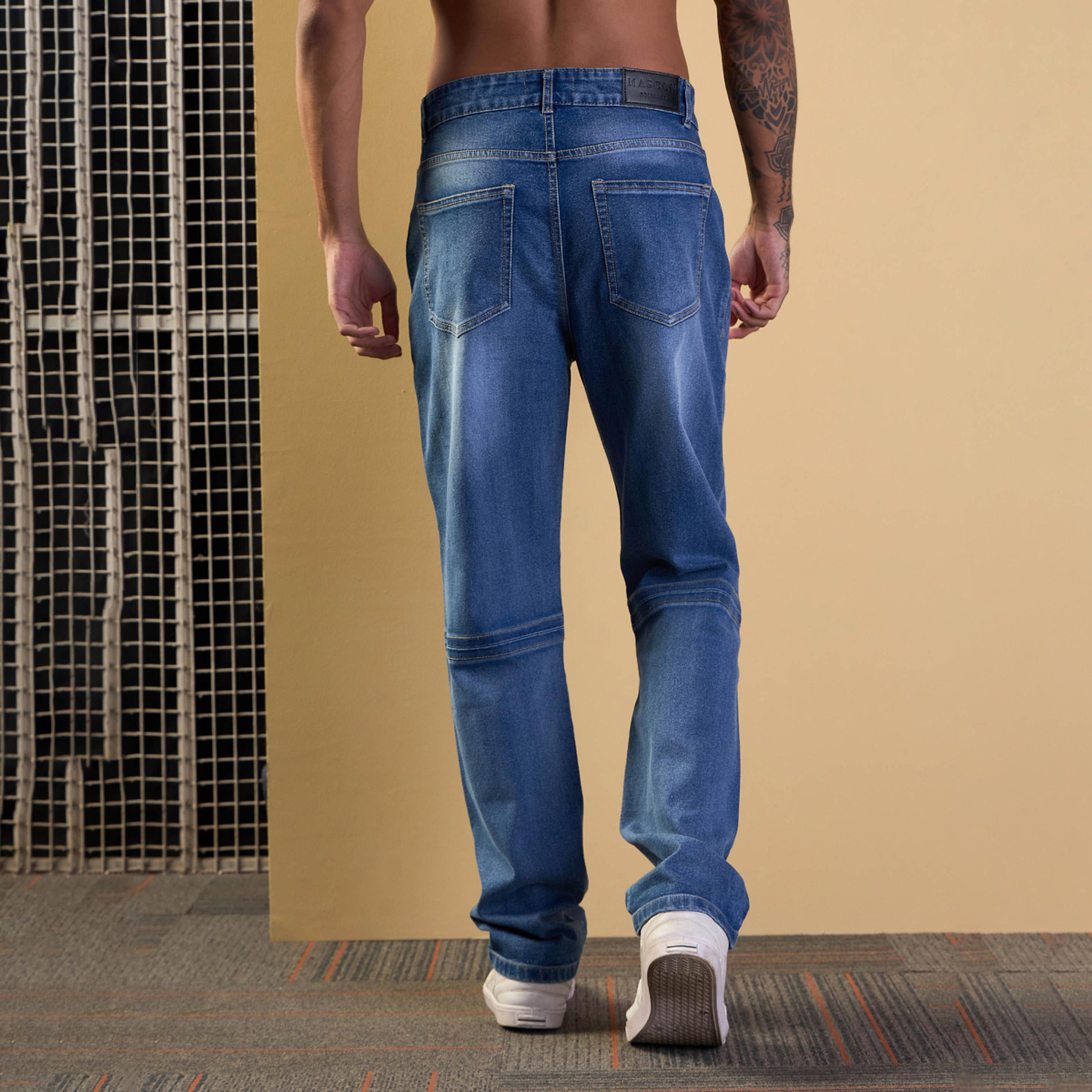 ماسكلن ساسافراس X ستايلي جينز أزرق بفتحة على الركبة وقصة مريحة-men-clothing-bottoms-jeans-image-5
