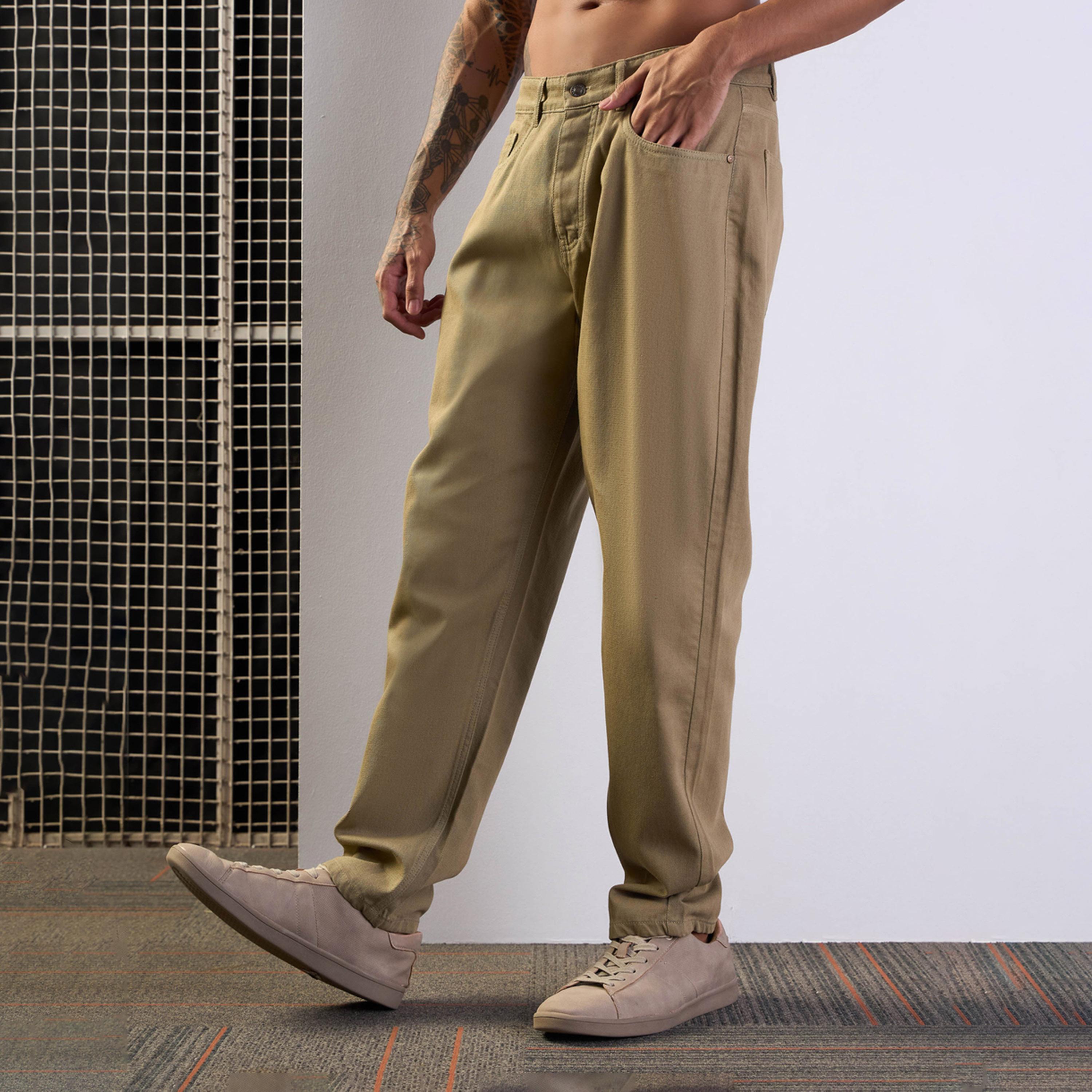 Mascln Sassafras X Styli Khaki Basic Relax Fit Jeans-men-clothing-bottoms-jeans-image-3
