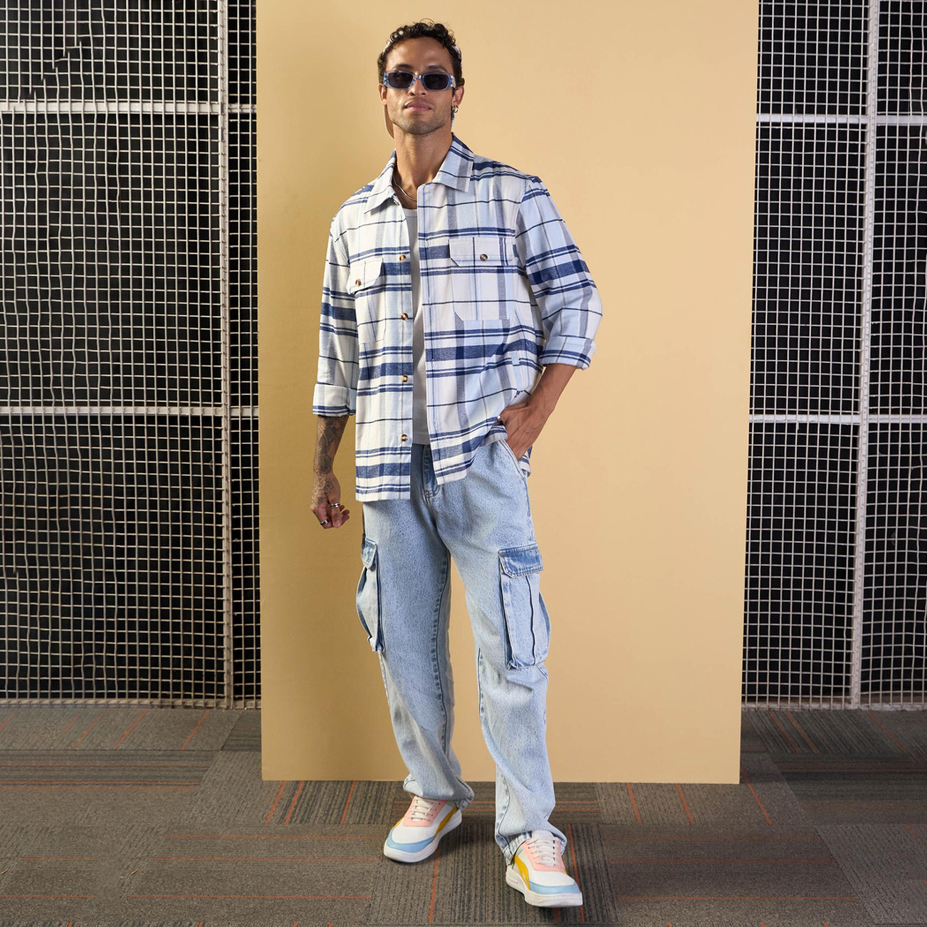 Mascln Sassafras X Styli Blue Washed Cargo Pocket Jeans-men-clothing-bottoms-jeans-image-2
