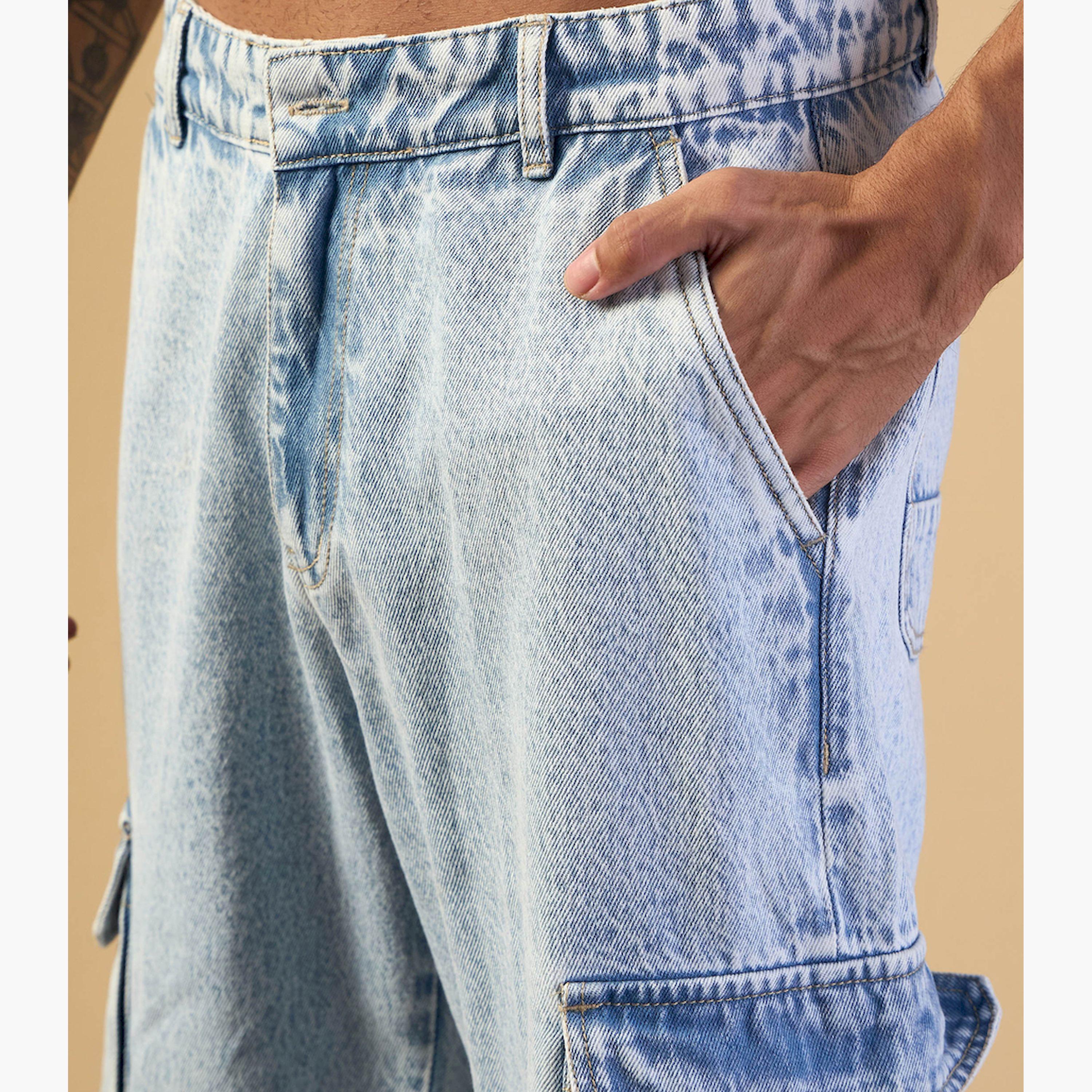 Mascln Sassafras X Styli Blue Washed Cargo Pocket Jeans-men-clothing-bottoms-jeans-image-4
