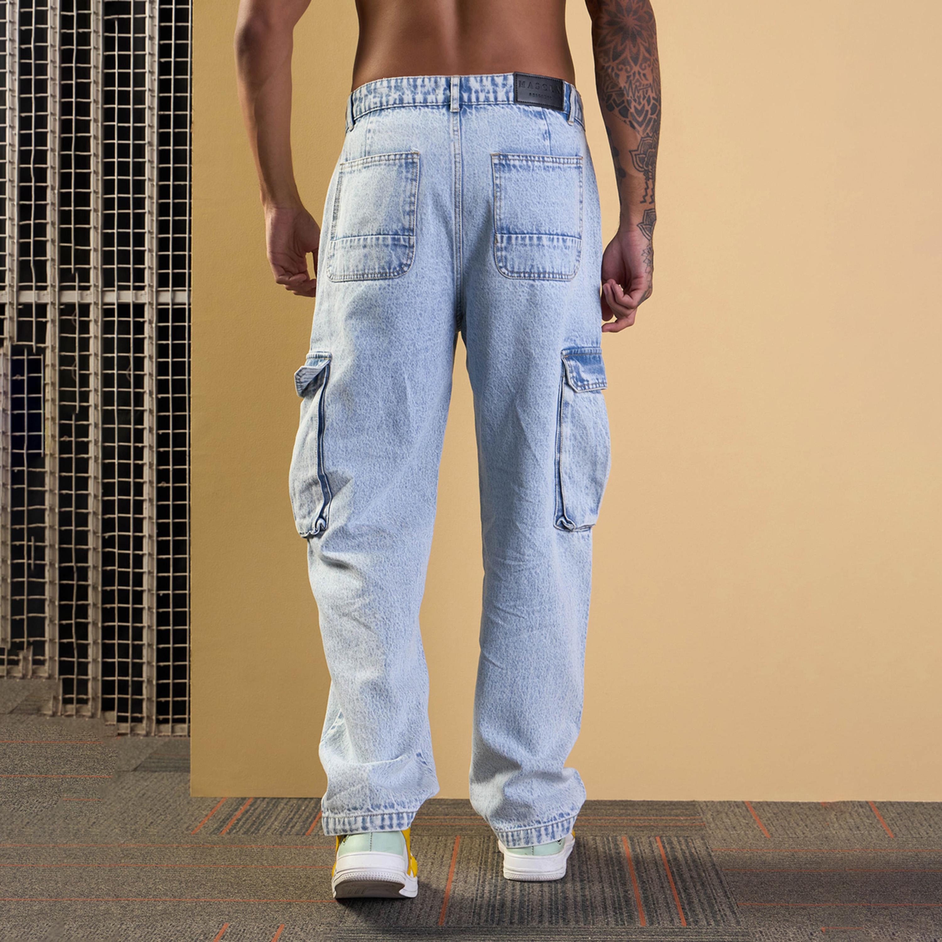 ماسكلن ساسافراس X ستايلي بنطال جينز جيب كارجو مغسول باللون الأزرق-men-clothing-bottoms-jeans-image-5