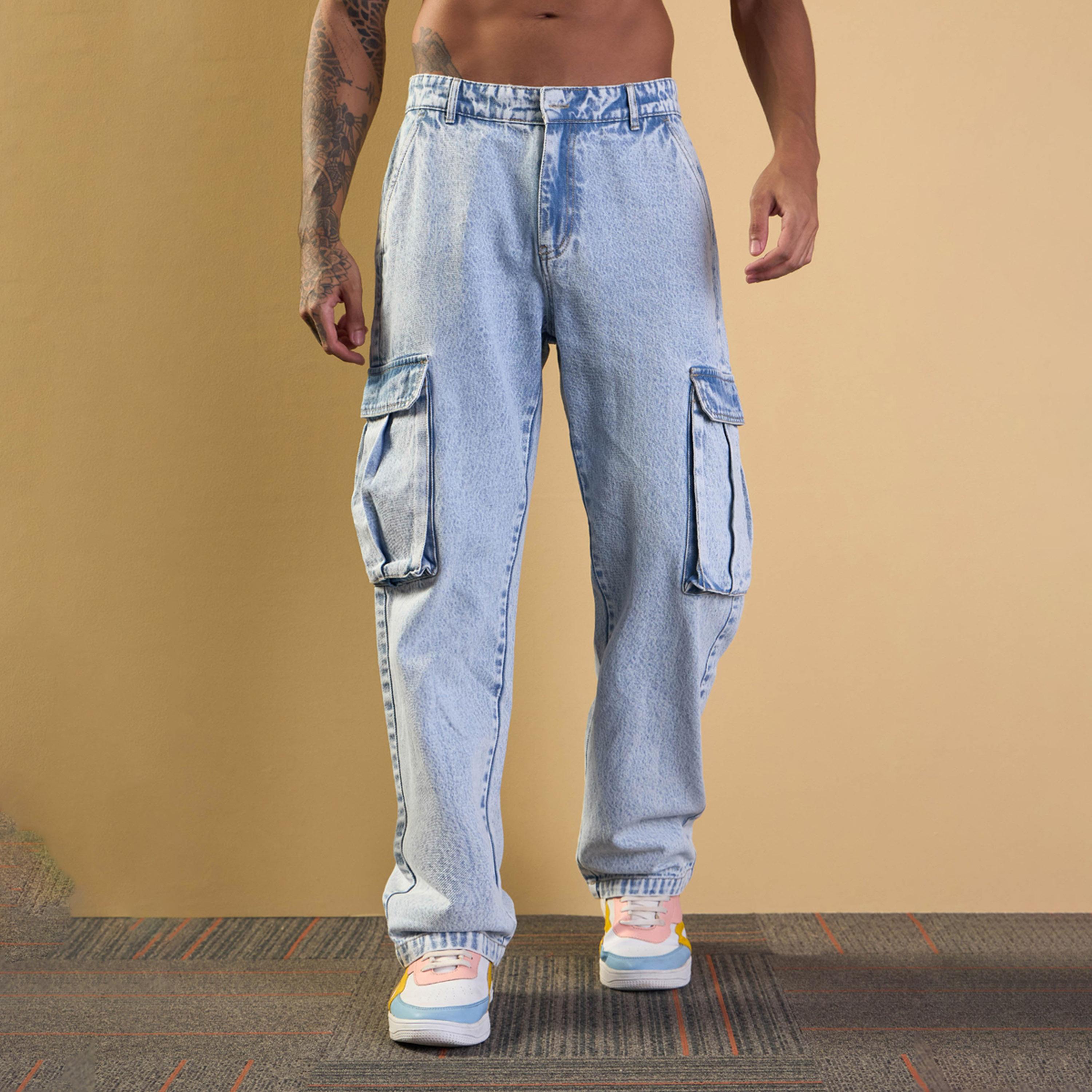 ماسكلن ساسافراس X ستايلي بنطال جينز جيب كارجو مغسول باللون الأزرق-men-clothing-bottoms-jeans-image-7
