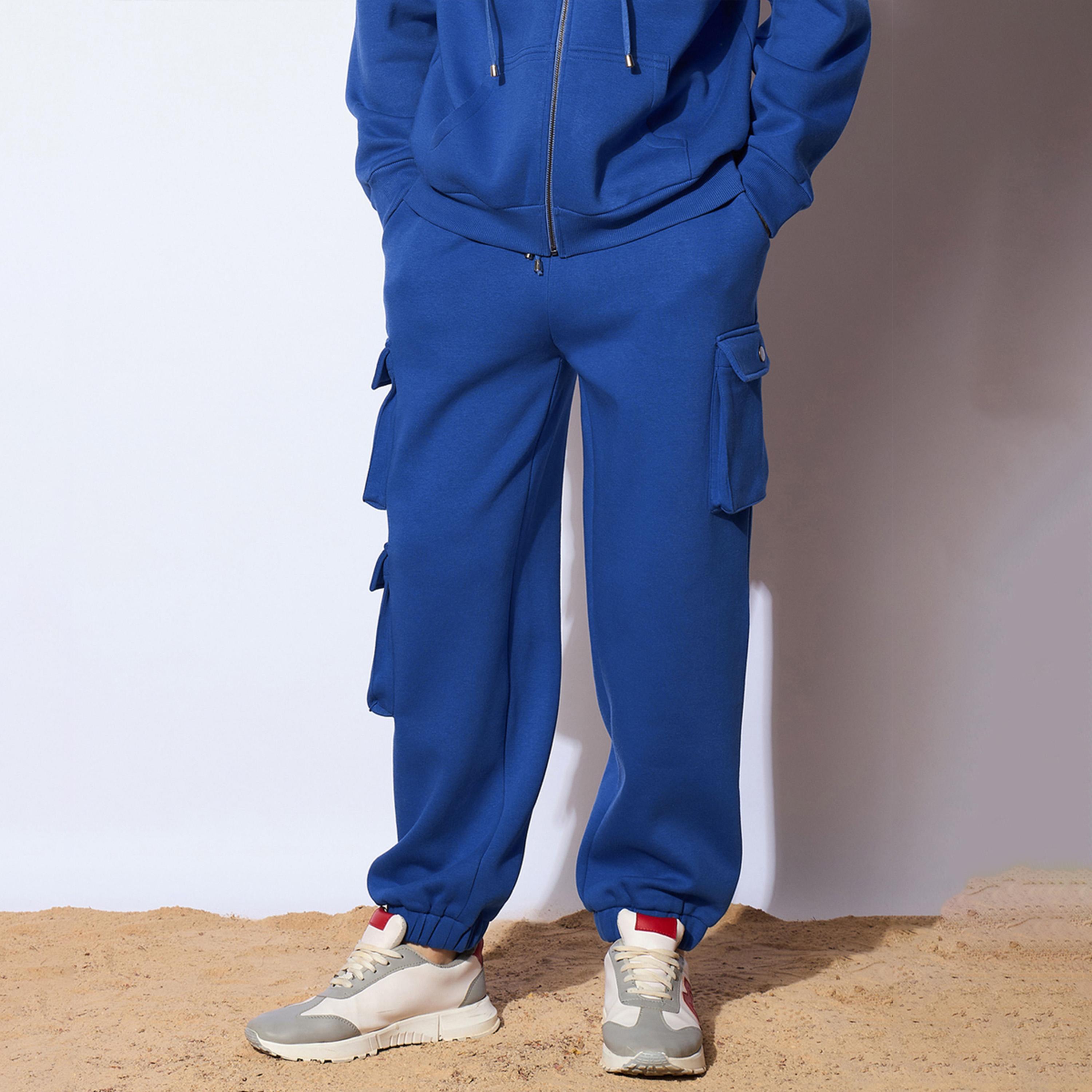 Mascln Sassafras X Styli Blue Utility Pockets Oversized Joggers-men-clothing-bottoms-joggers-image-1
