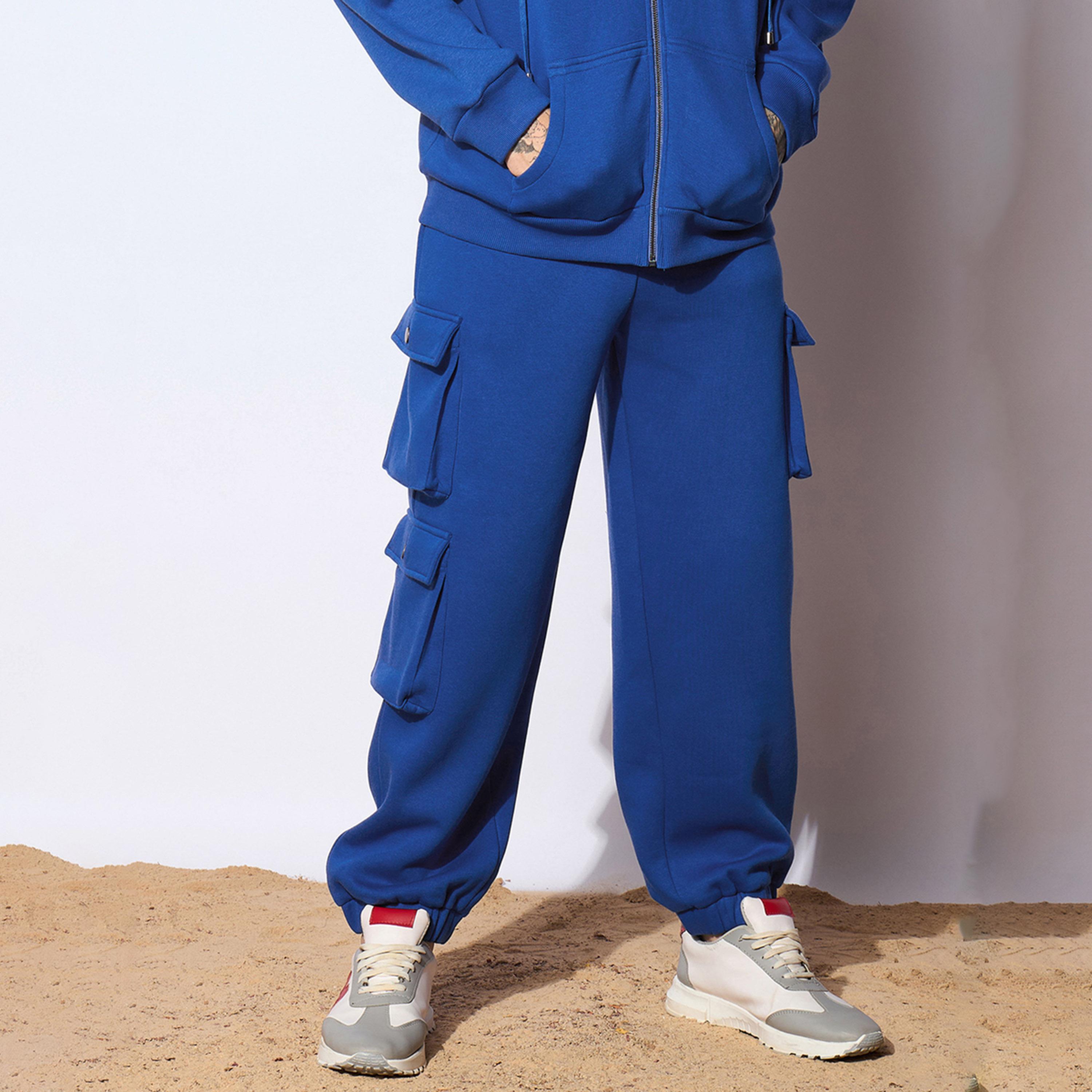 ماسكلن ساسافراس X ستايلي بنطال اوفر سايز لون أزرق-men-clothing-bottoms-joggers-image-7